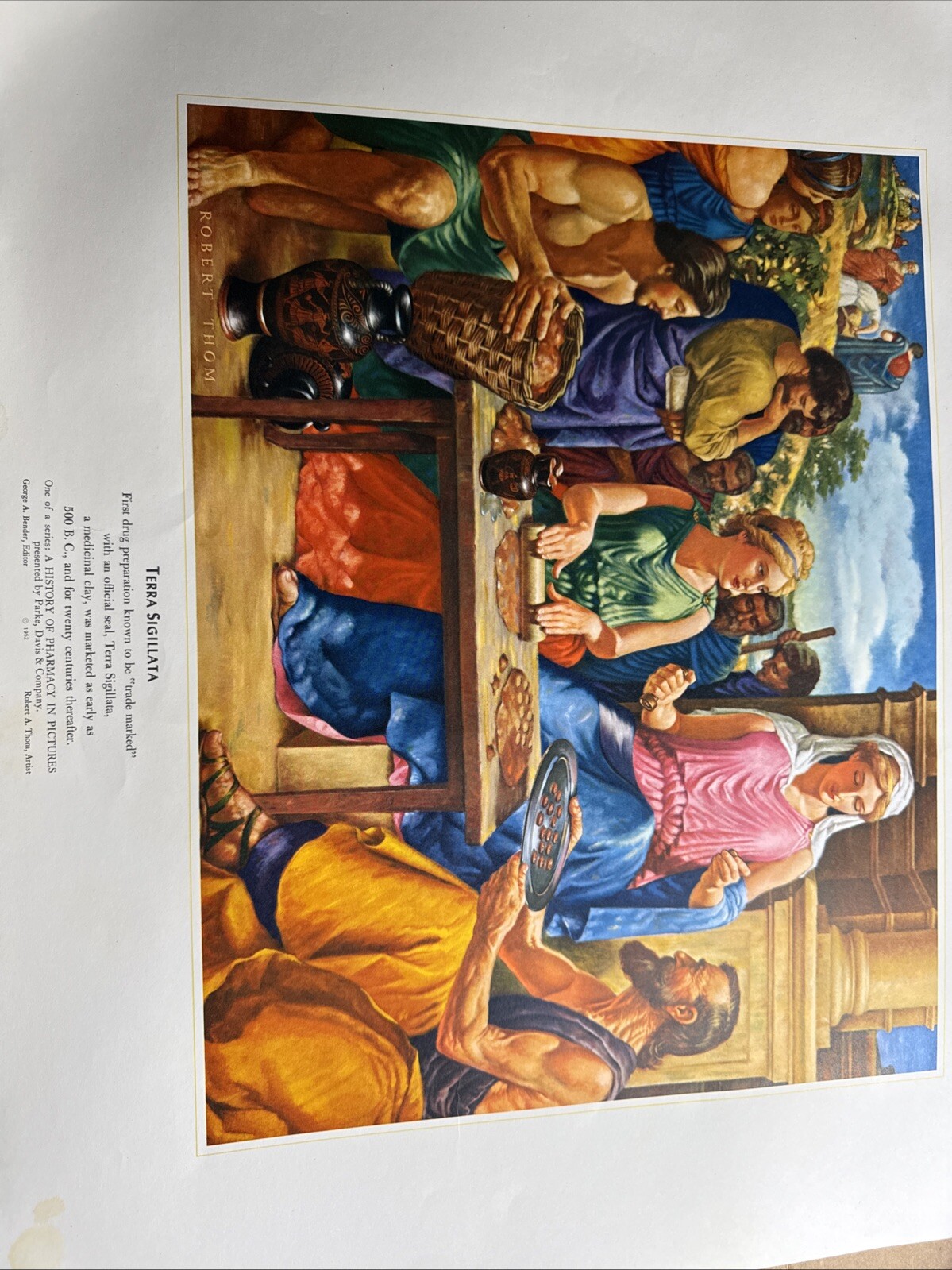 A HISTORY OF PHARMACY IN PICTURES 1954 PRINT#7 Great Gift For Doctor 22″×18″