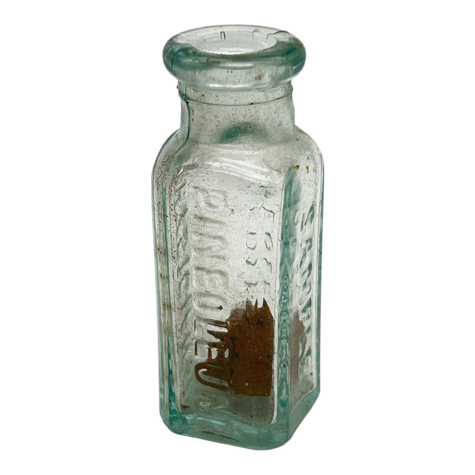Vintage Glass Pharmacy Medicine Sample Bottle Physicians Pineoleum