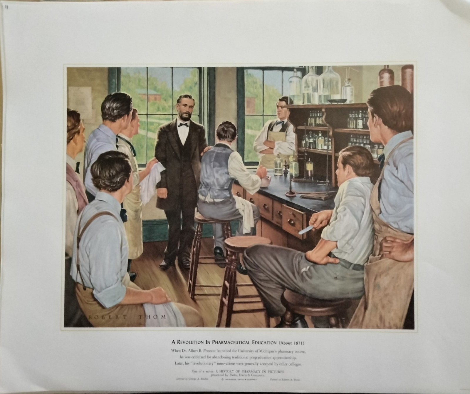 Vintage A HISTORY OF PHARMACY IN PICTURES by Parke Davis Set of 40 Prints 1957