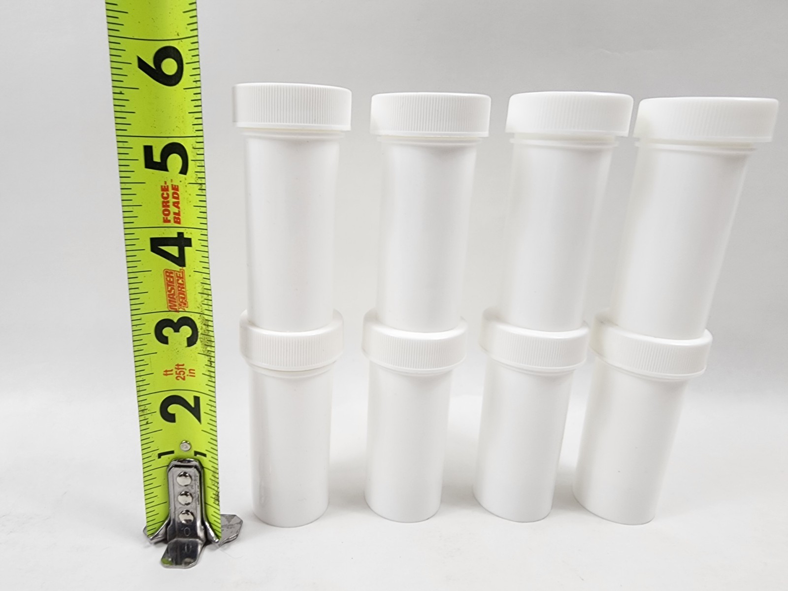 1 Oz White Plastic Ointment Container Jars With White Screw On Caps Lot Of 8
