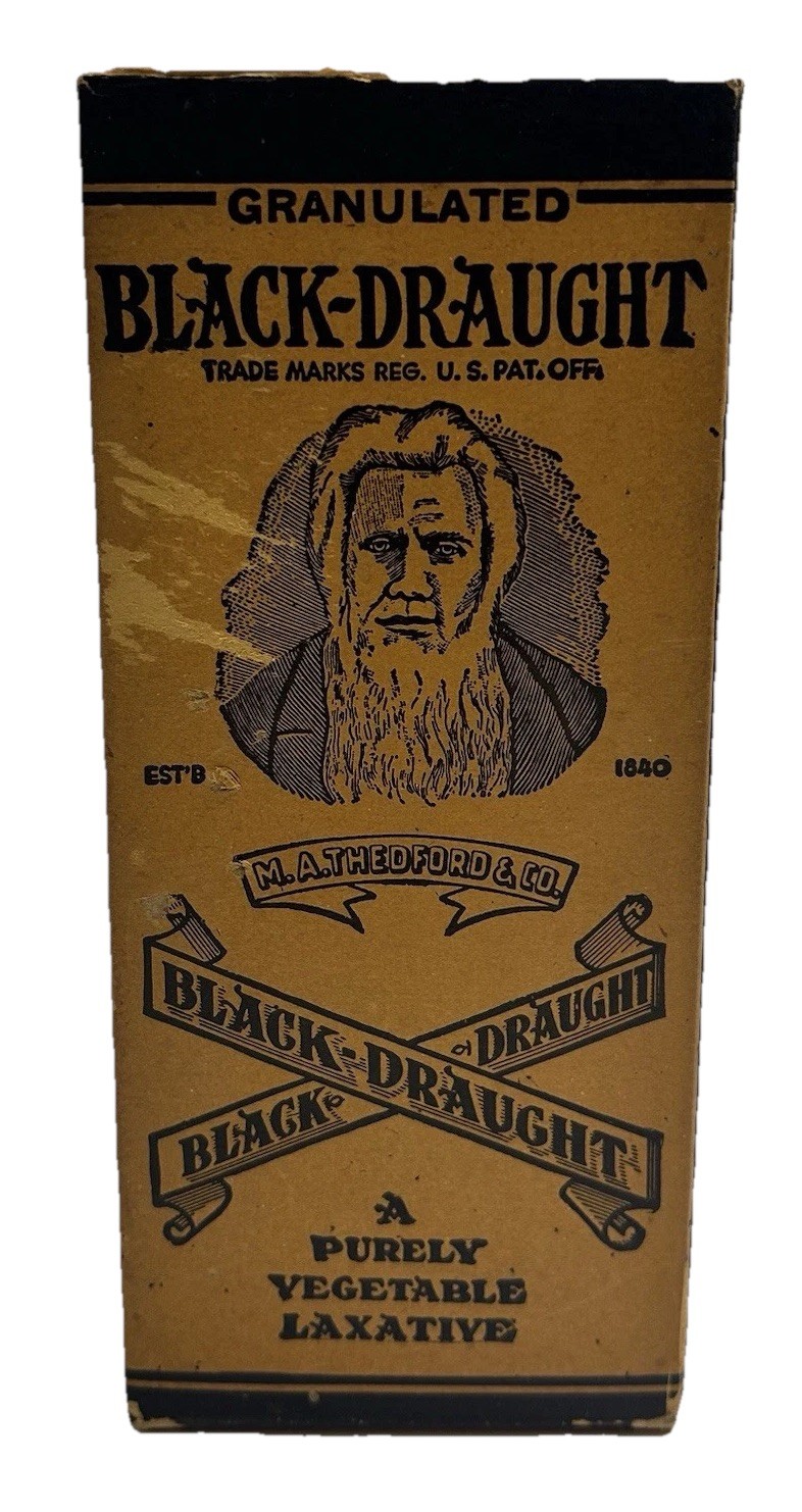 Vintage Black Draught Laxative Medicine New In Box 4 Inside Box