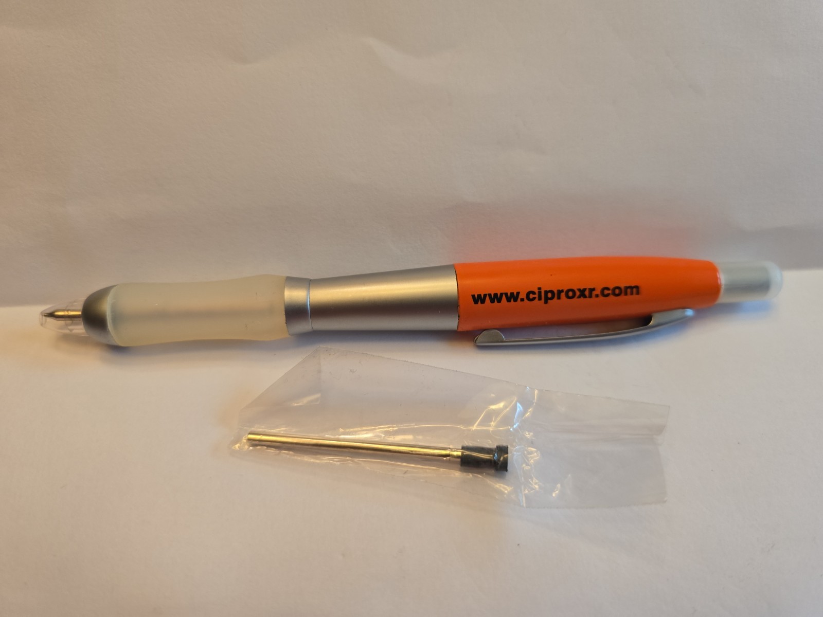 Rare CIPRO XR Lighted Metal Pen Pharmaceutical Drug Medical Promo