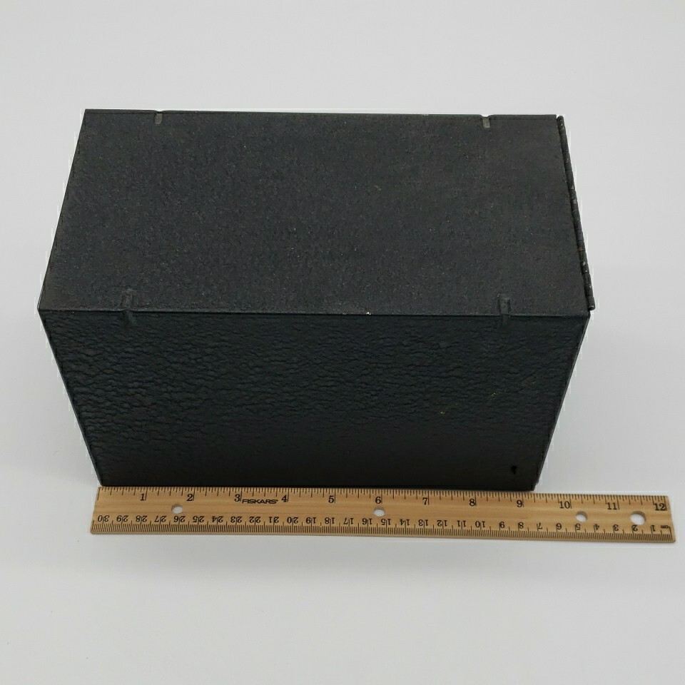 Vintage Talbott Pharmacy Metal RX File Box – Black Industrial Medical Decor