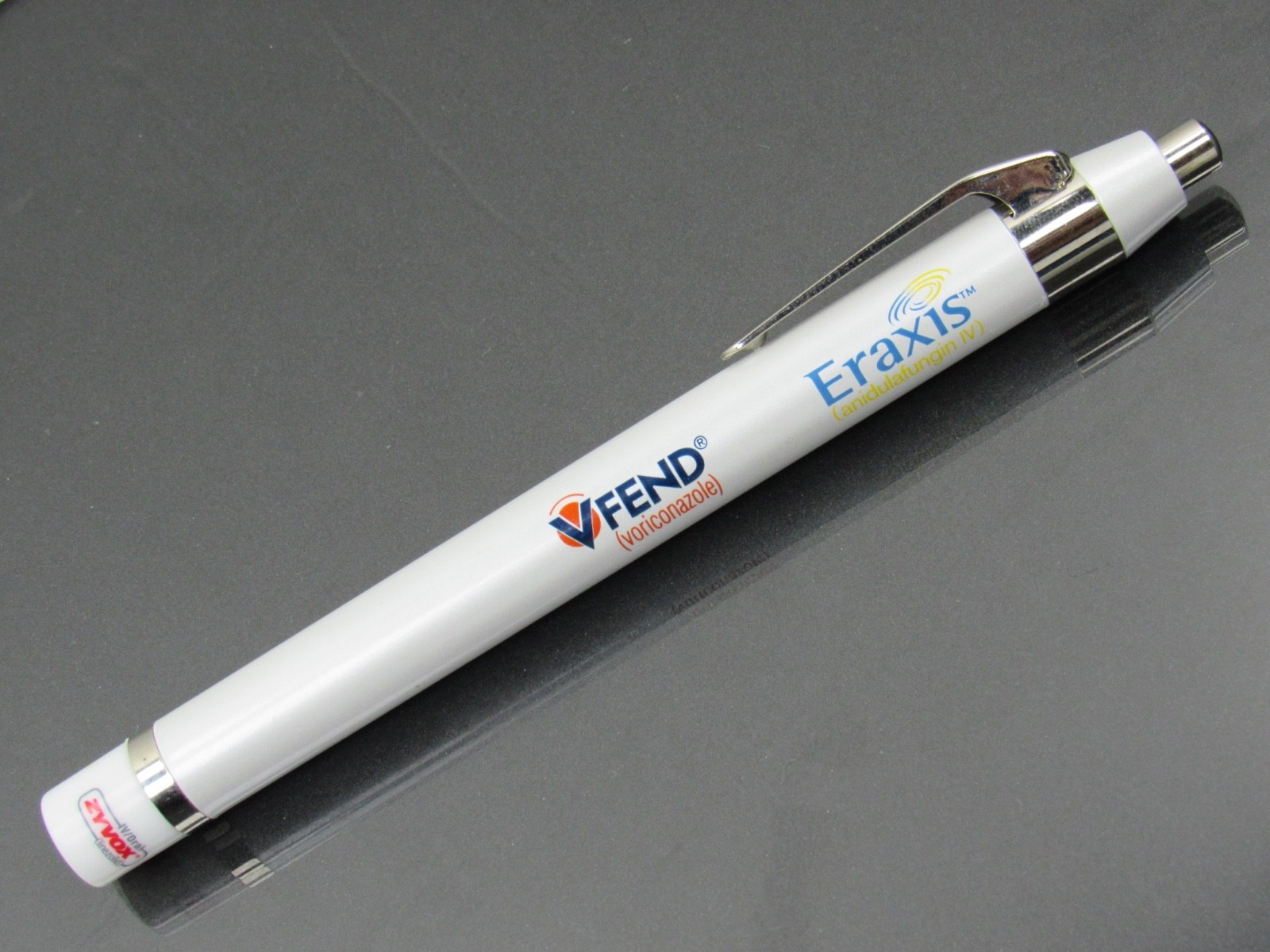 Vfend Zyvox Premium Metal PENLIGHT Drug Rep Pharmaceutical Promo Advertising