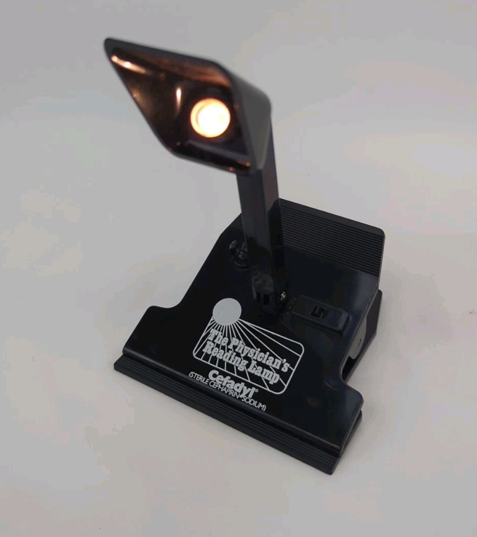 Drug Rep Pharmaceutical Advertising Clip On Reading Lamp Cefadyl
