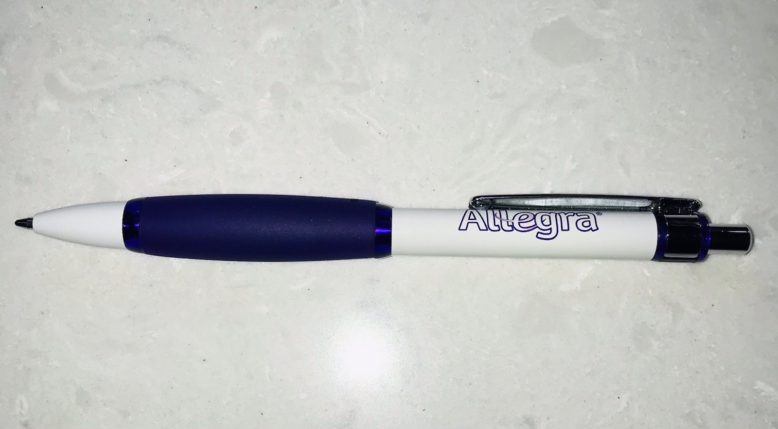 Pharmaceutical Advertising ALLEGRA Drug Rep Paper Mate Click Pen w/ Grip Writes