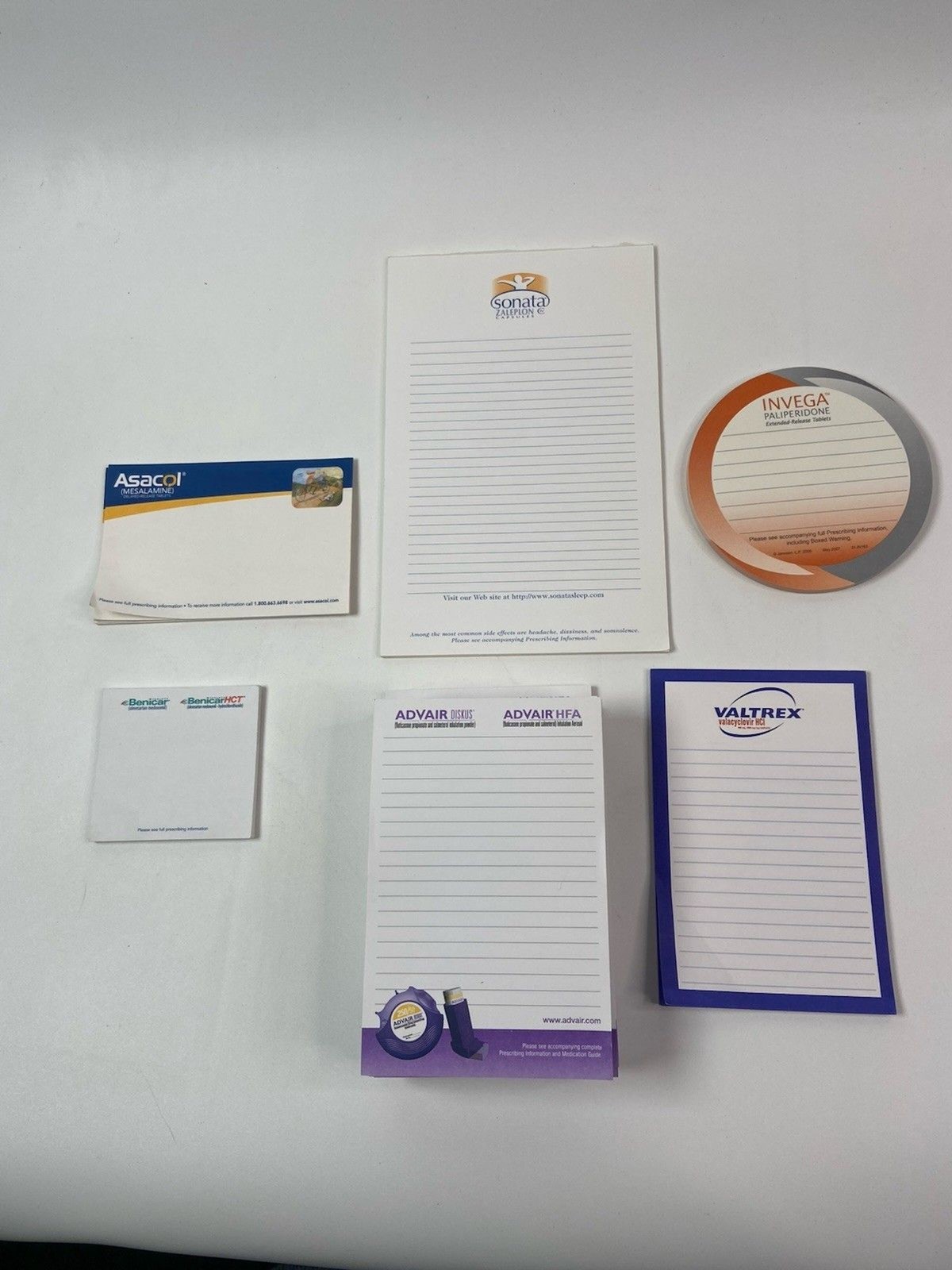 Pharmaceutical Drug Rep Collectible Promo Pen And Paper Lot