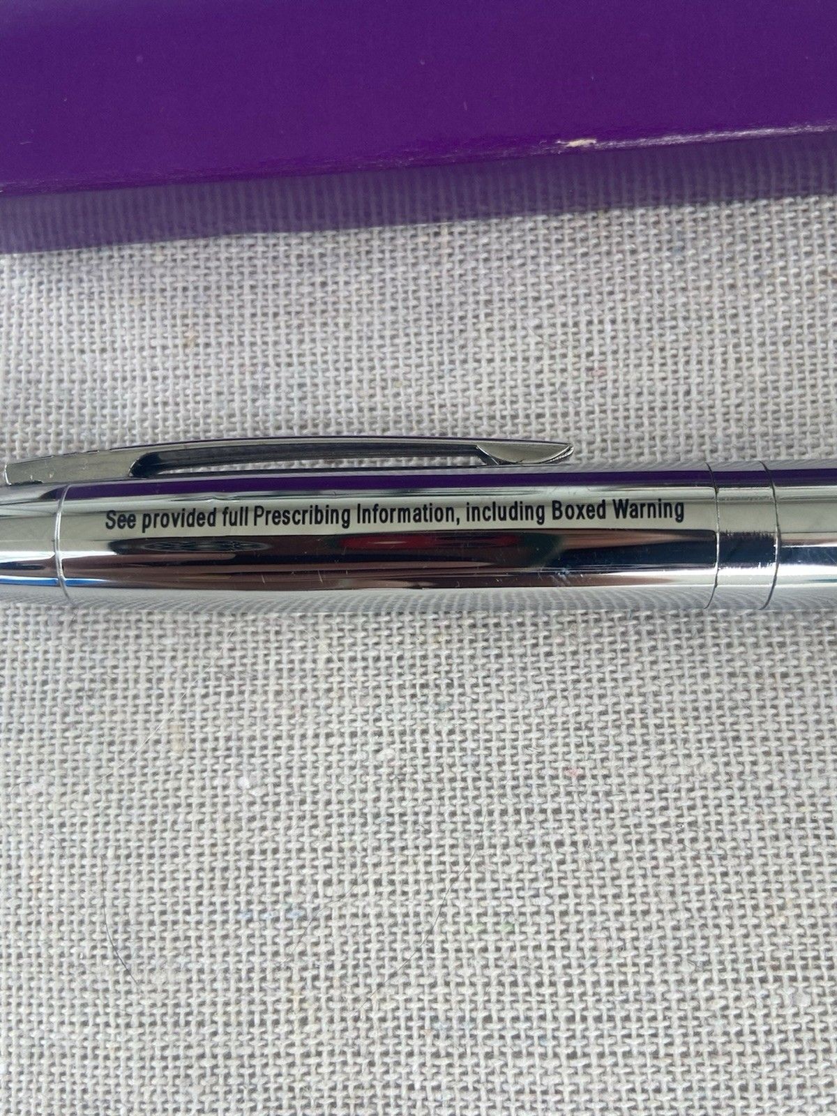ZYPREXA Pharmaceutical DRUG REP METAL POINT PEN Heavy New In box Black Ink