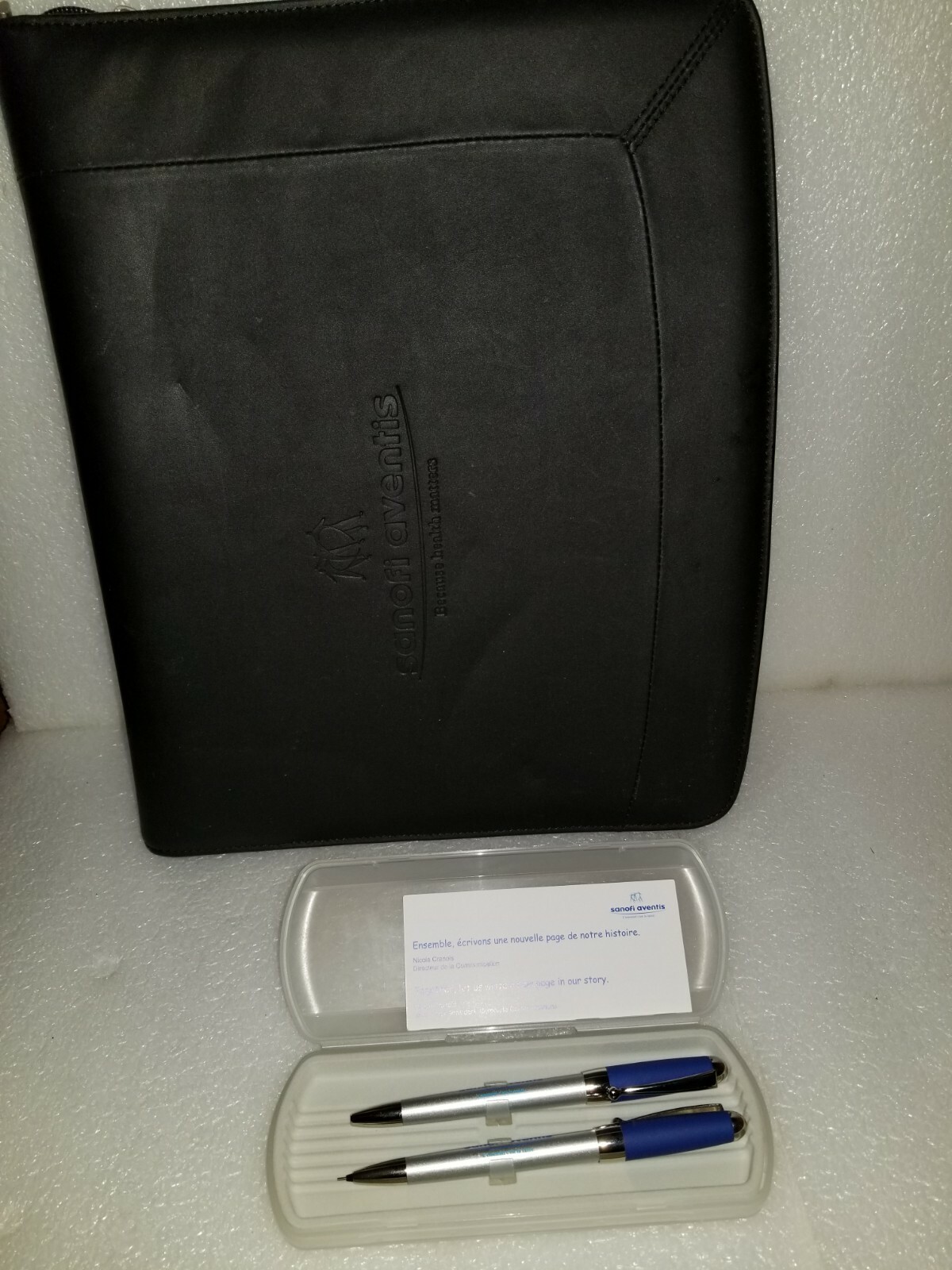 SANOFI AVENTIS COMPANY LAUNCH PEN/PENCIL IN CASE, BINDER, NOTEBOOK REP