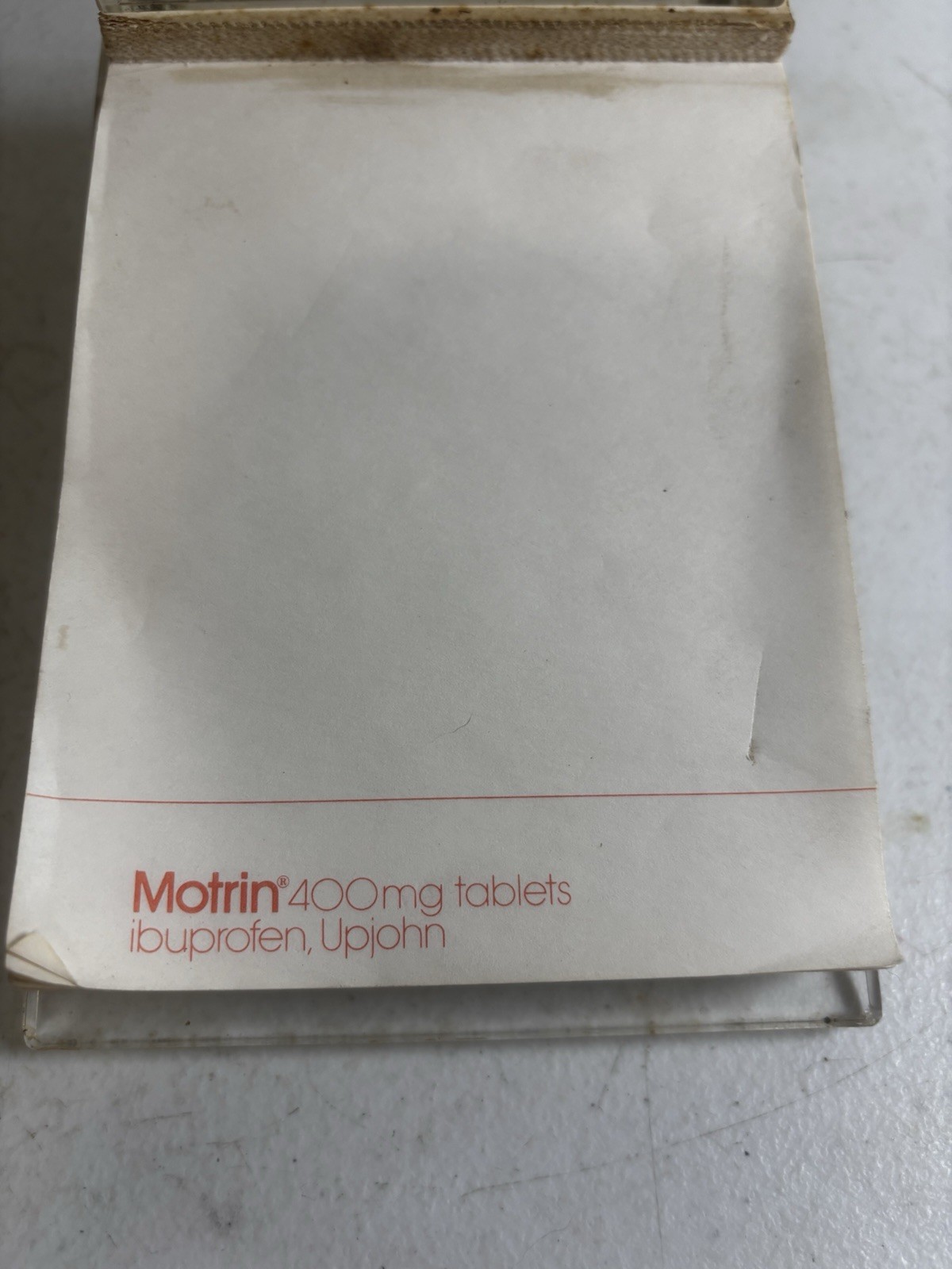 Vintage Doctors Medical Note Pad & Holder Drug Advertisement Upjohn Refillable