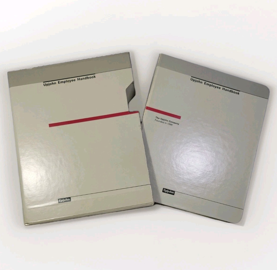 Vintage The Upjohn Company Employee Handbook Binder & Letter To “Take It Home”