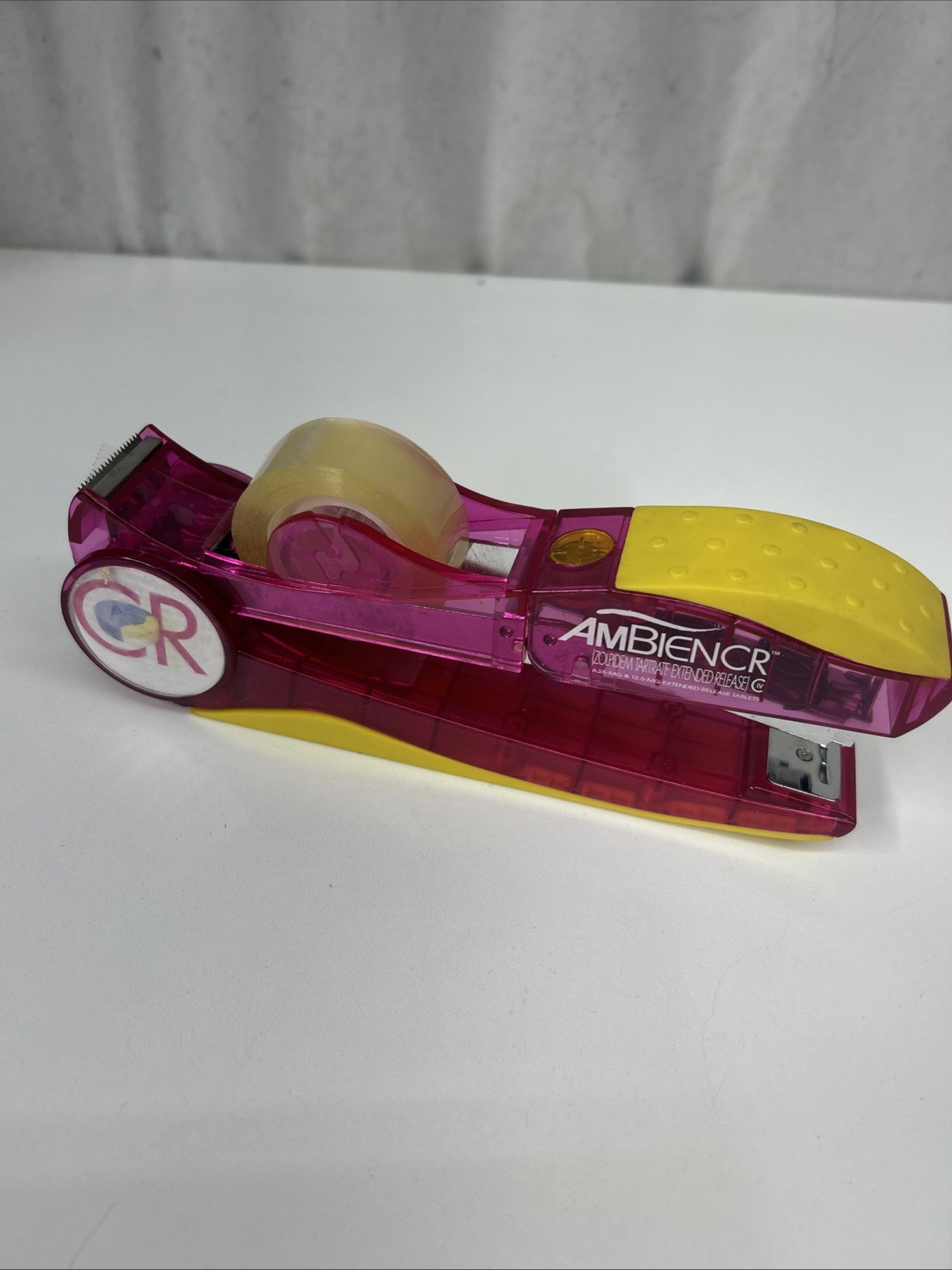 Ambien CR Pharmaceutical Drug Rep Collectible Stapler Tape Dispenser Tapeler