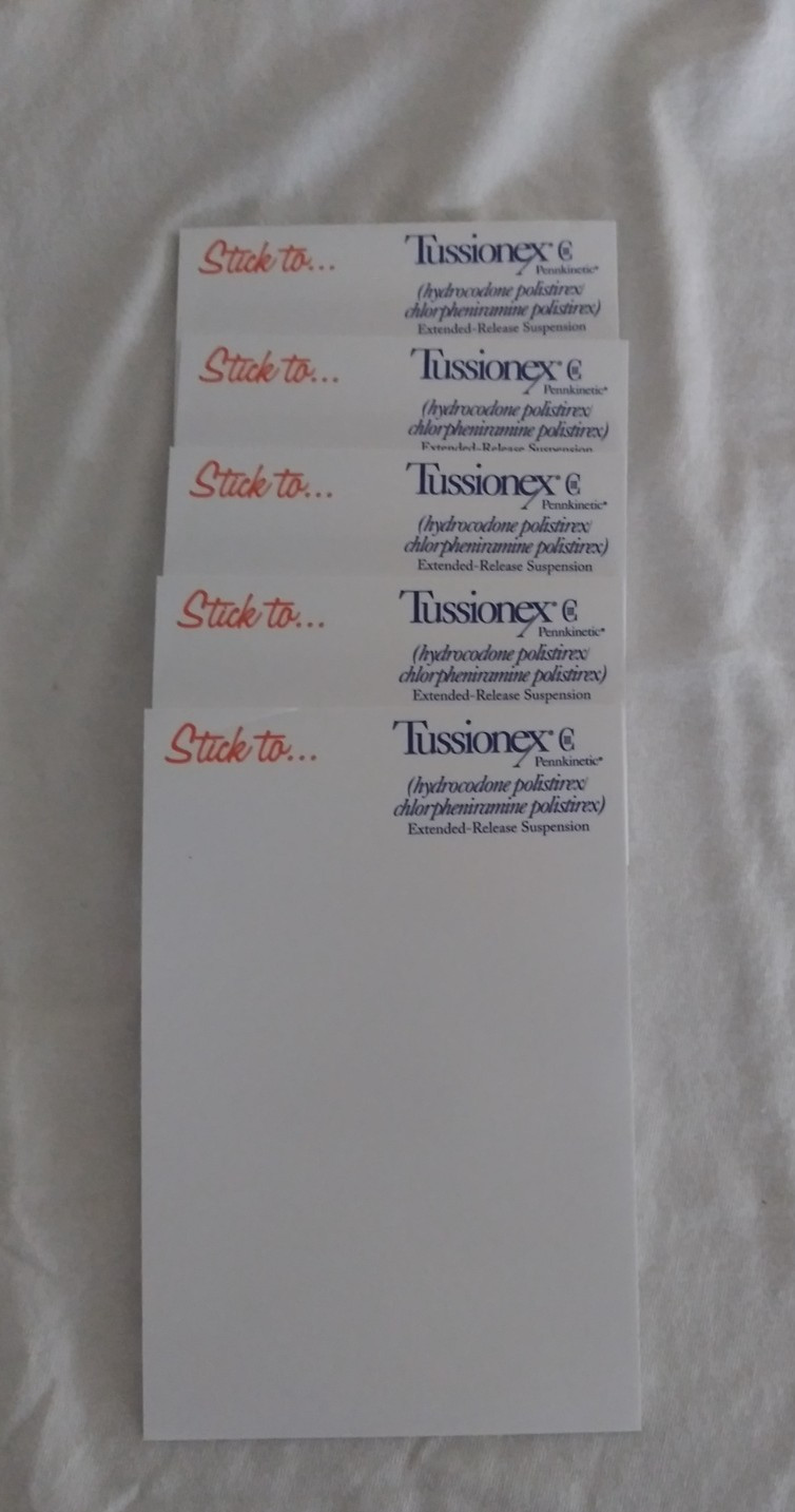 Tussionex Pharmaceutical Repr Notepad Set of 5