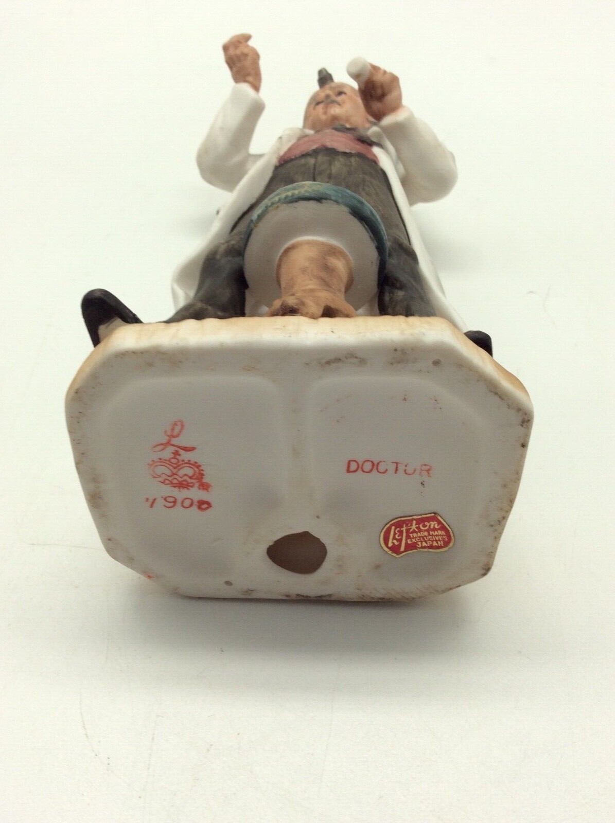 Vintage Lefton Porcelain Doctor Holding Stethoscope Figurine 8” Tall