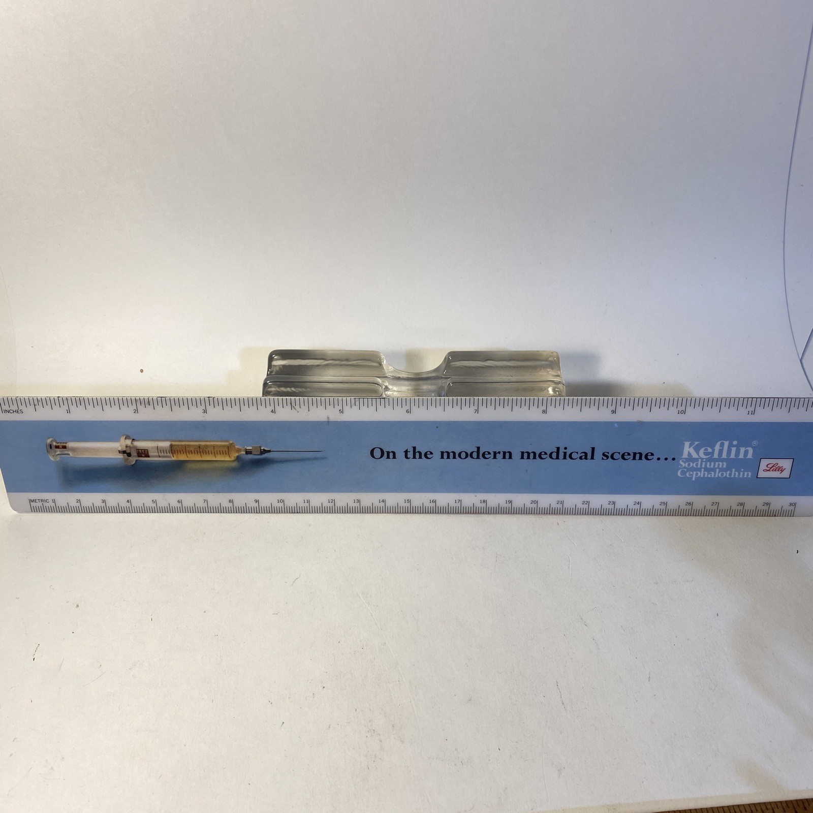Vintage 1965 Keflin Plastic Ruler Eli Lilly Pharmaceutical Promo Advertising
