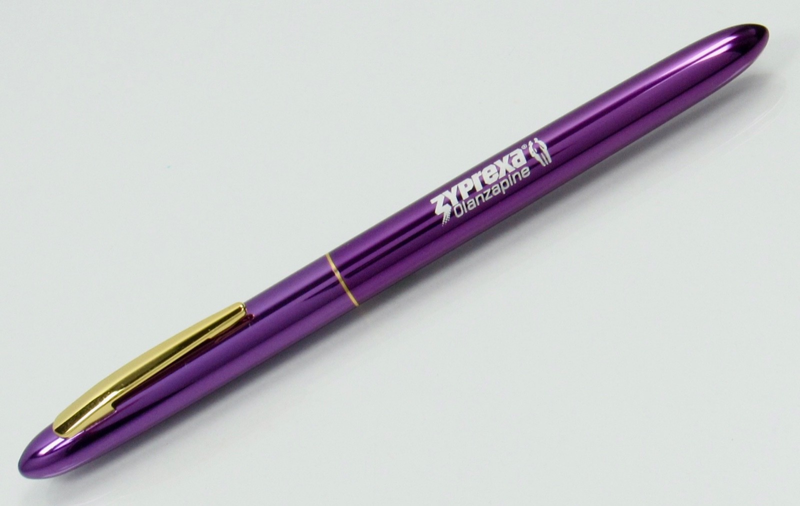 Exquisite Metallic Purple Zyprexa PEN Drug Rep Pharmaceutical Promo Last One