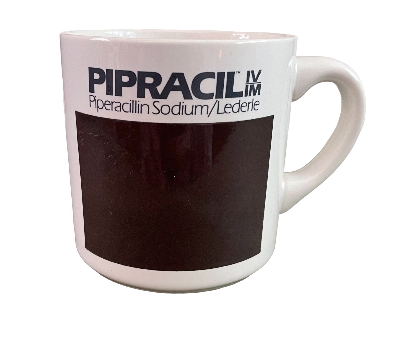 Pipracil IV IM Coffee Mug Cup Pharmaceutical Drug Rep Advertising Promo 80s