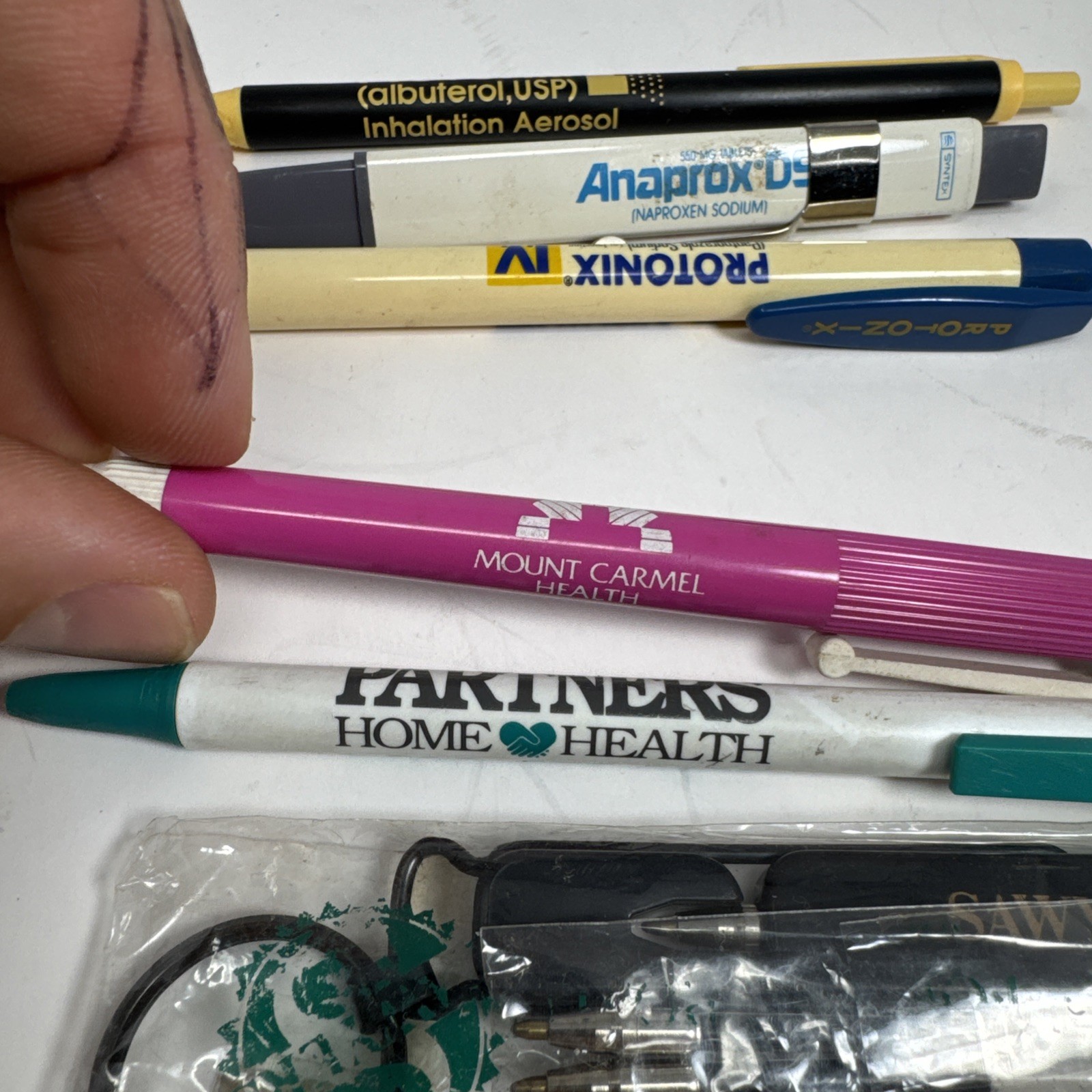 drugs pharmaceutical pens vintage x6 rep advertising Untested