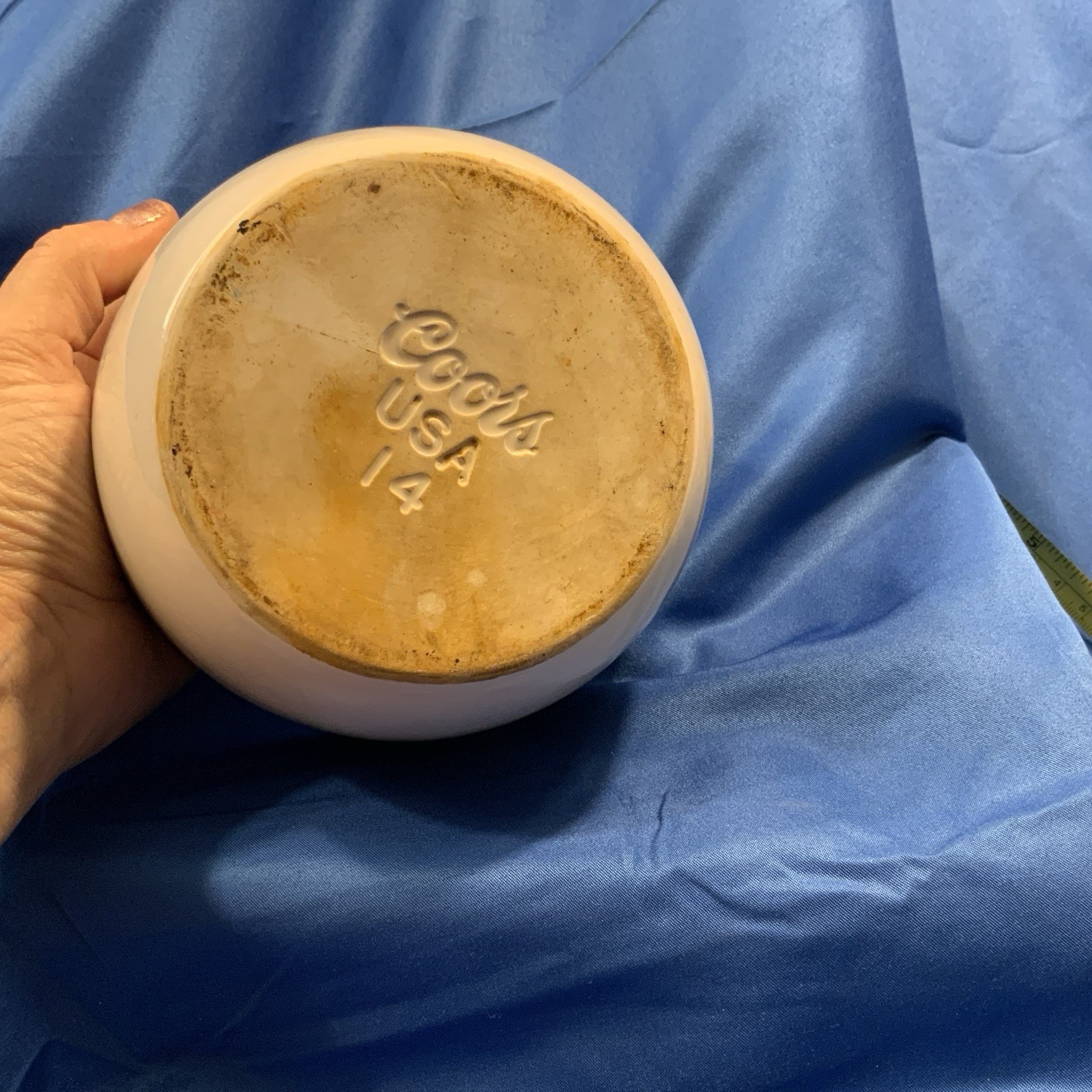 Vintage Coors Mortar #14 & Pestle 52015 Huge Heavy White Ceramic Porcelain 4.4lb