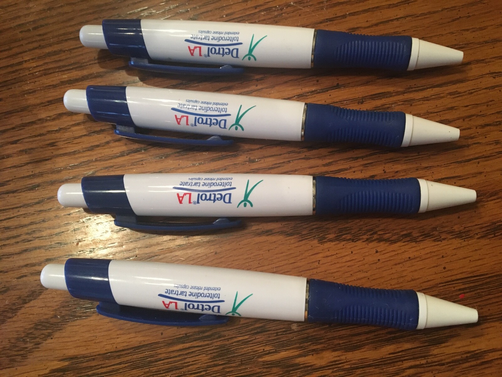Lot of 4 DETROL LA Drug Rep Pharmaceutical Pens Retired