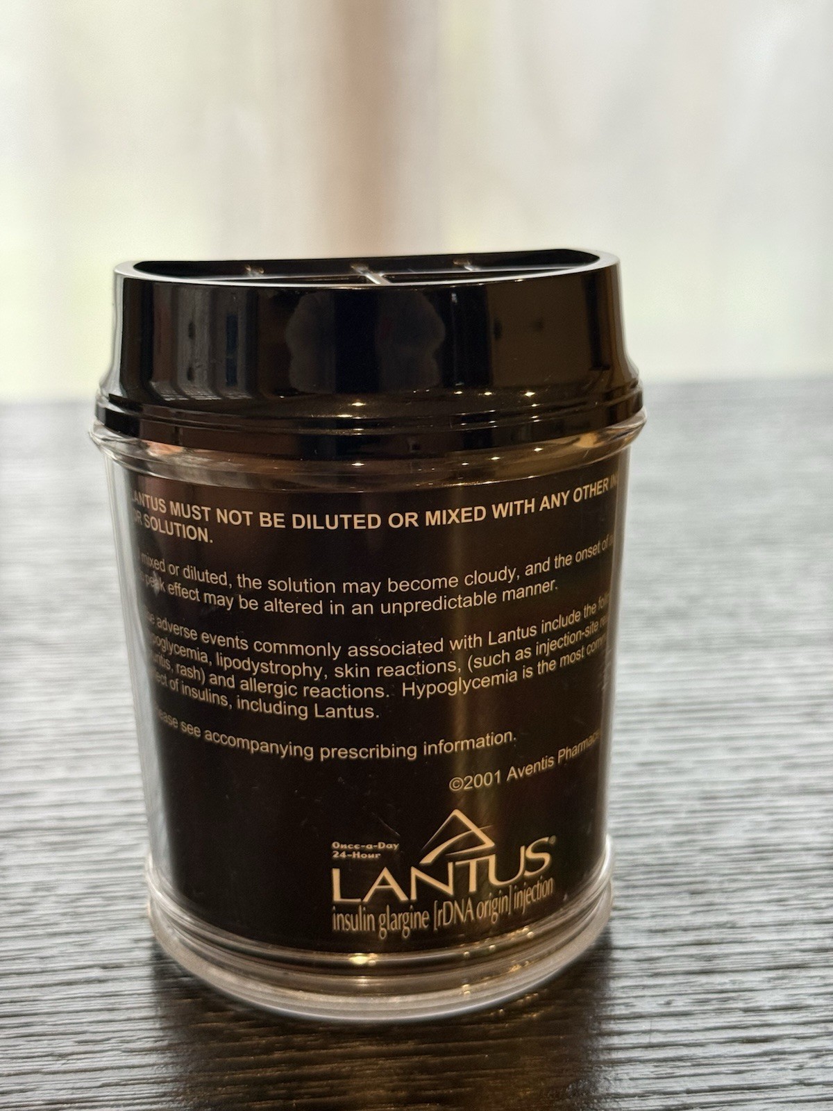 Lantus Pharmaceutical Rep Pencil Pen Holder Office Supply Open 24 Hours