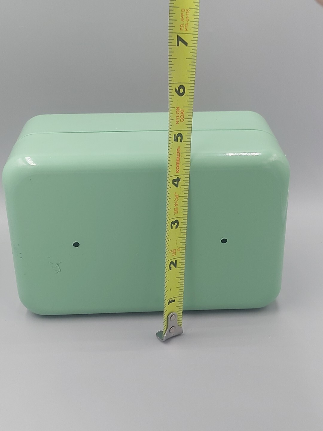 Vintage Seafoam Green MCM locking DrugSafe Apothecary Drug Store Pharmacy NOS