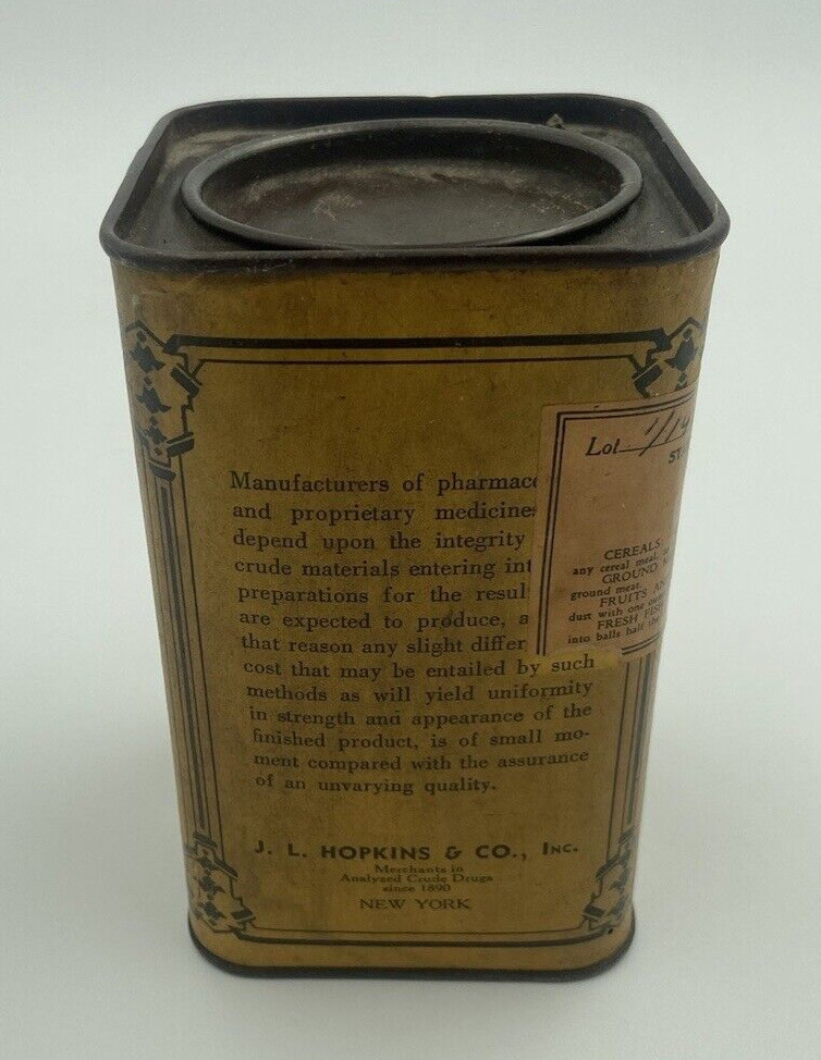 Vintage Hopkins Biologically Tested Redratsquil J. L. Hokins & Co New York