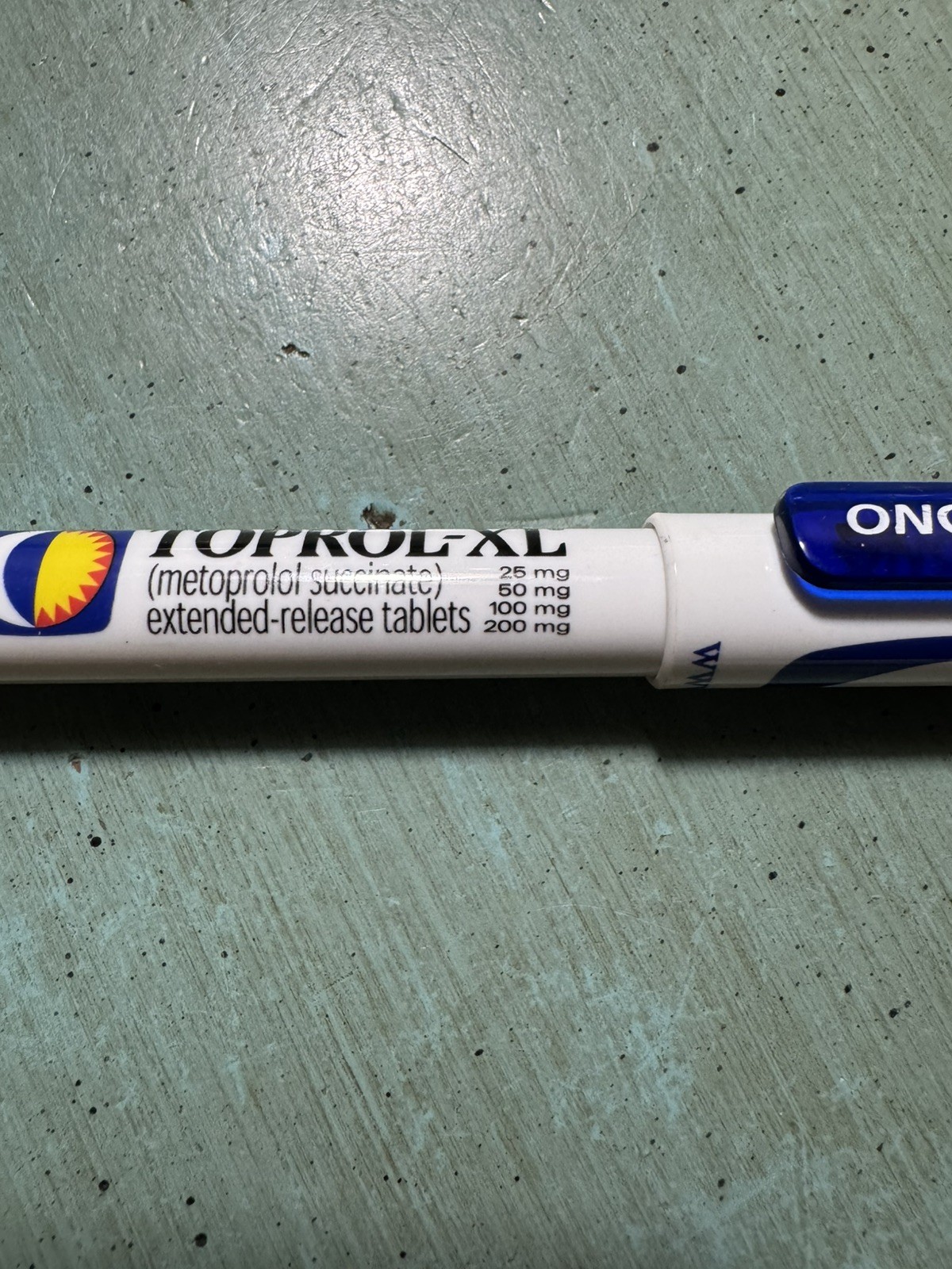 TOPROL-XR PENS: Blue & White, Plastic, Pharmaceutical Promo NEW Lot of 4