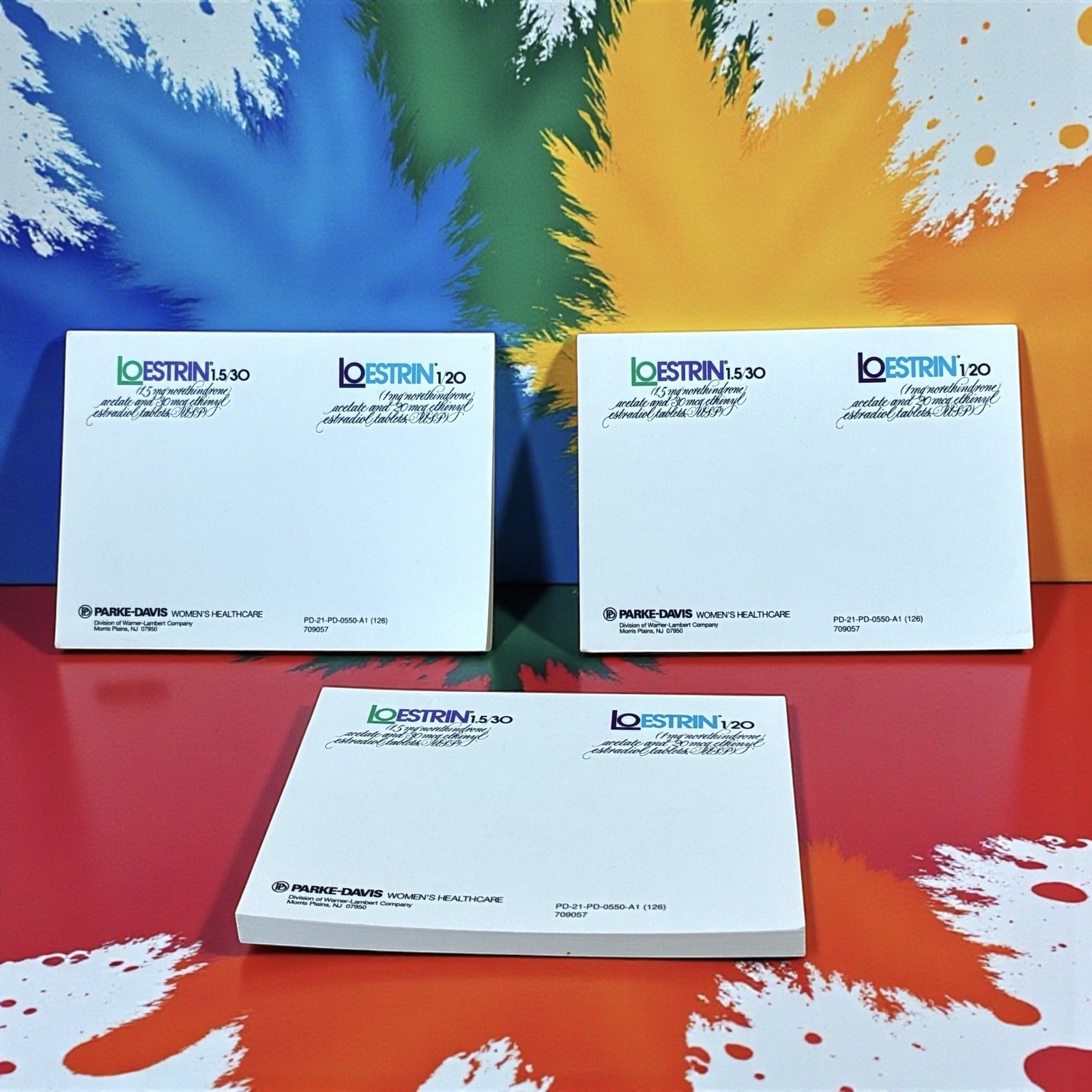 Drug Rep Pharmaceutical Merchandising LoEstrin Sticky Post It Note Pads 3