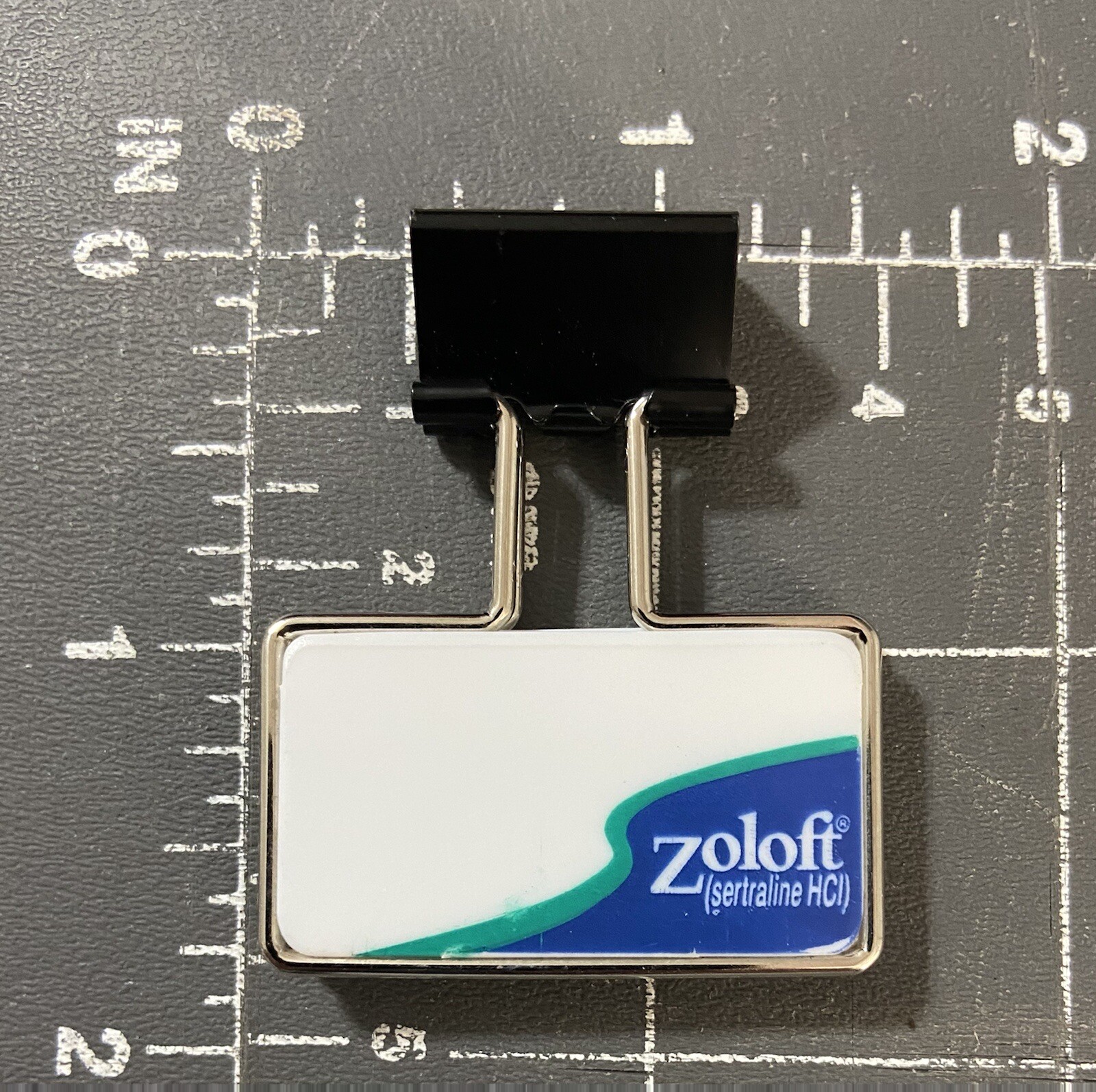 Zoloft Brand Logo Pharmaceutical Advertising Binder Clip Sales Promotional Item