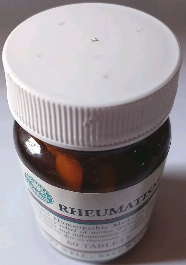 Vintage Expired Natures Sunshine Rheumatism Supplement – Unopened Retro Glass