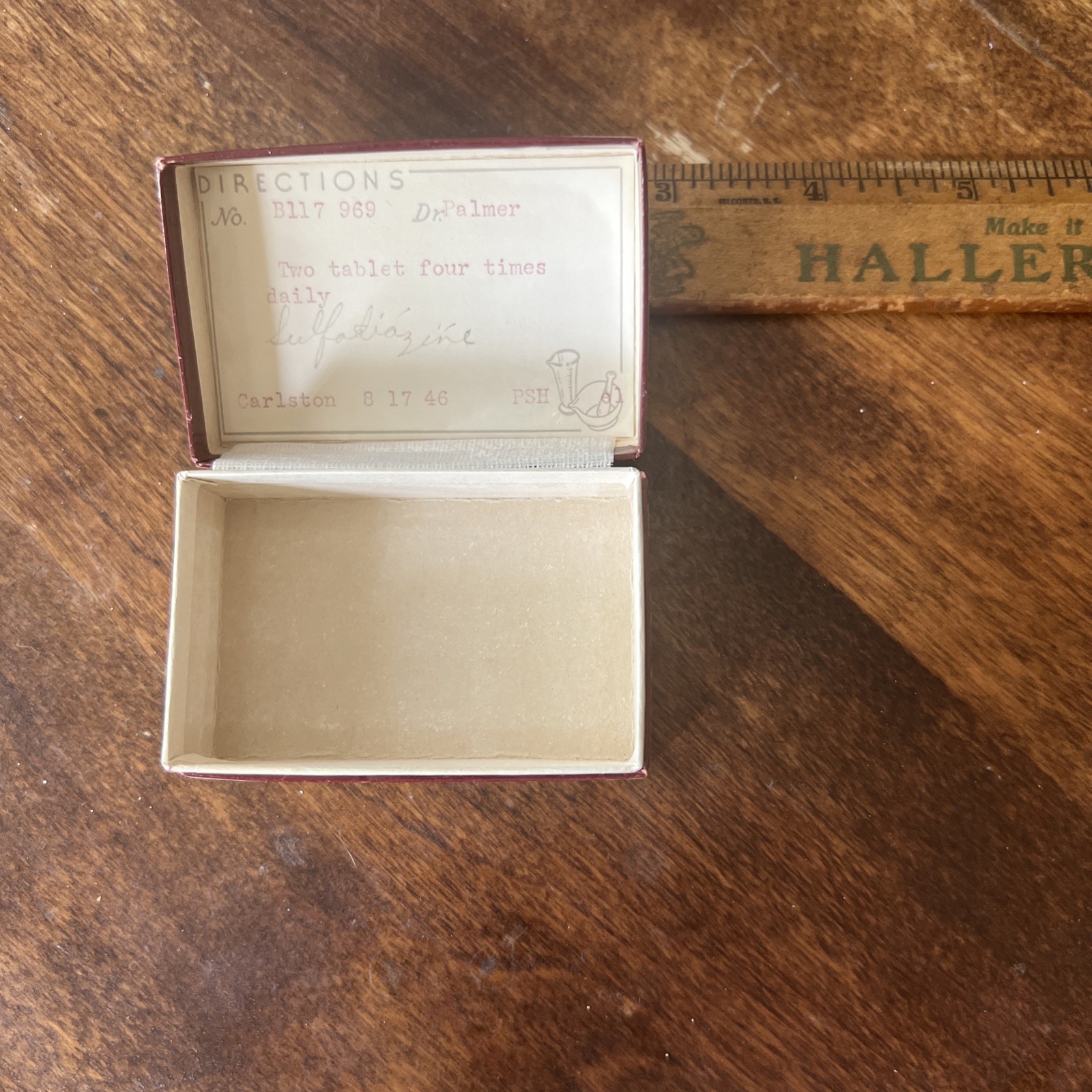 Vintage Drug Store Pharmacy Prescription Pill Medicine Box Salt Lake City Utah