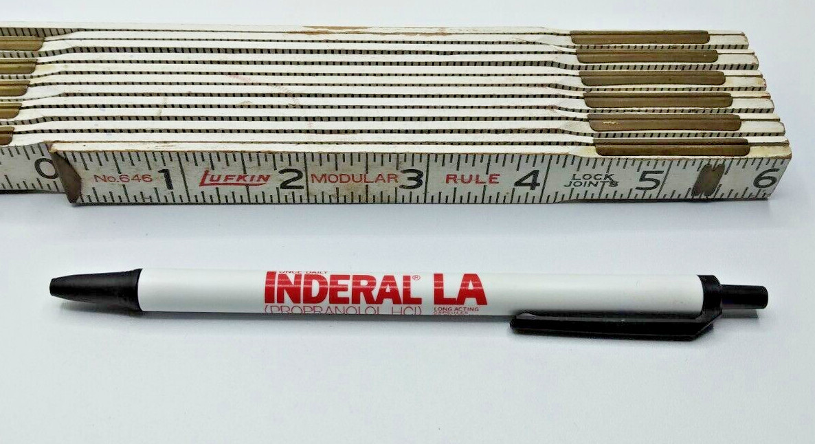 INDERAL PEN Pharmaceutical Drug Rep Pen Vintage Retro Rare