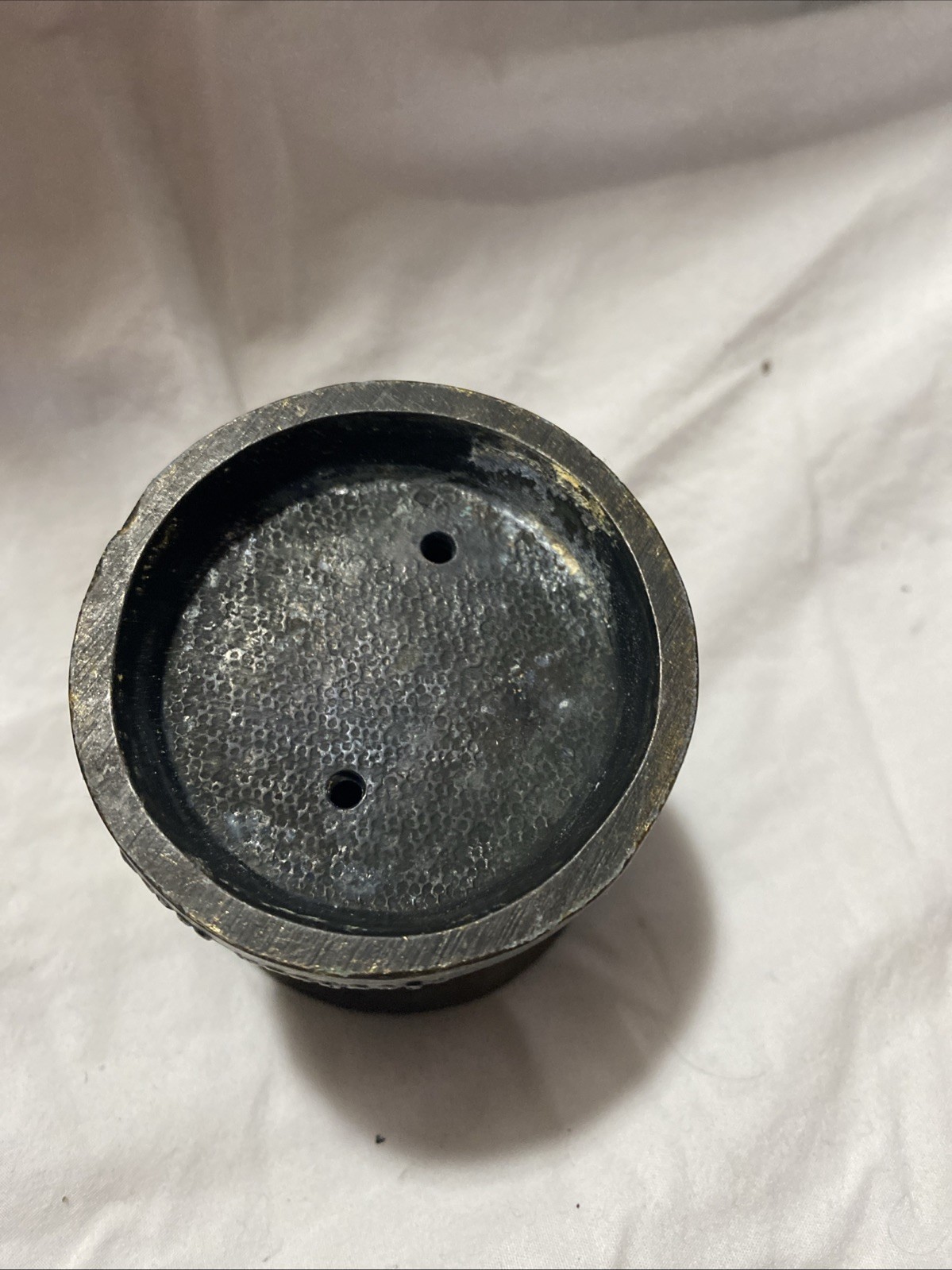 VTG Cast Brass 2-1/2″ Mortar Pharmacy Rx Pharmacy Museum Louis J Dufilho Jr-EUC