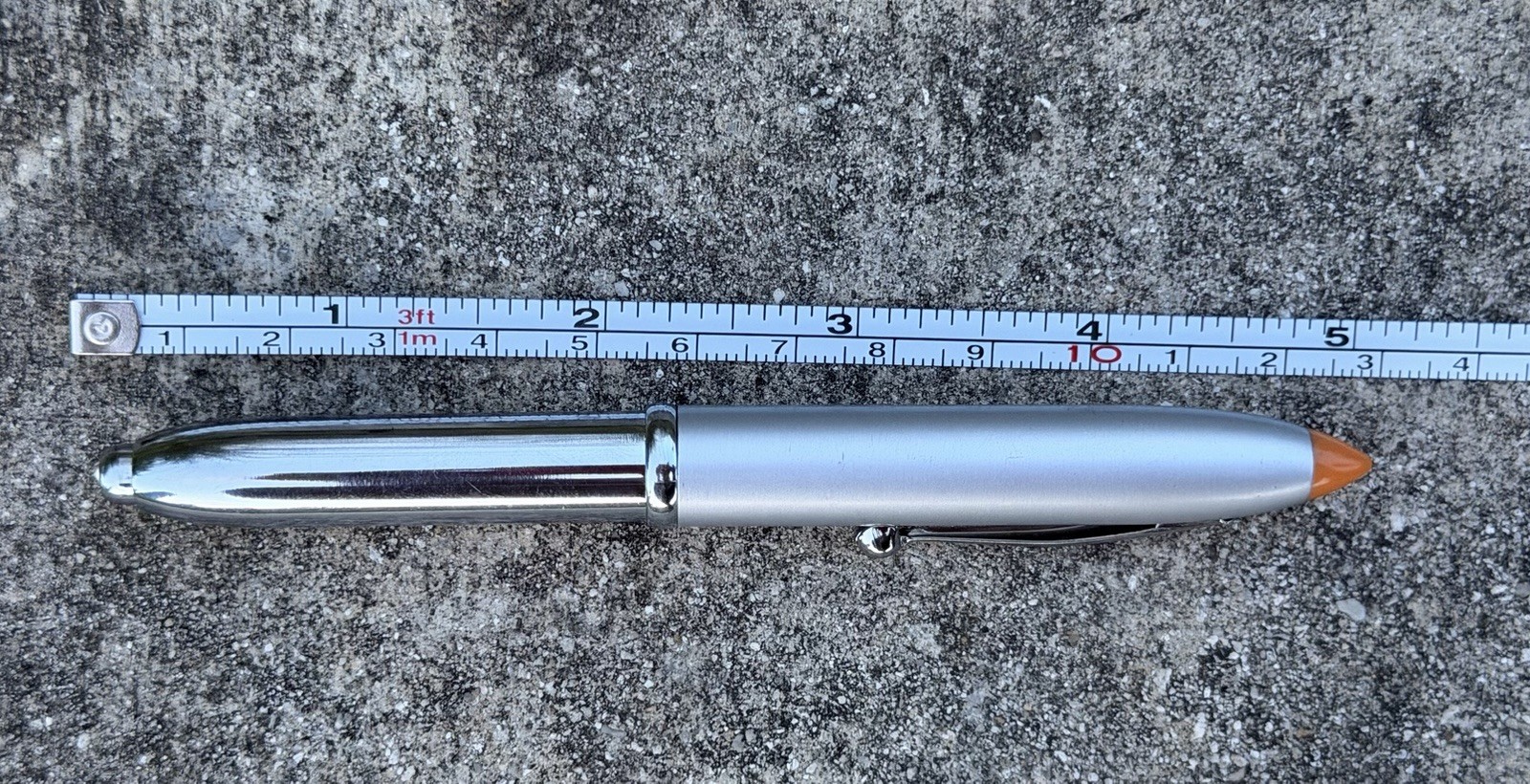 Vintage Pharma Rep Invega Silver Heavy Pen With Flashlight