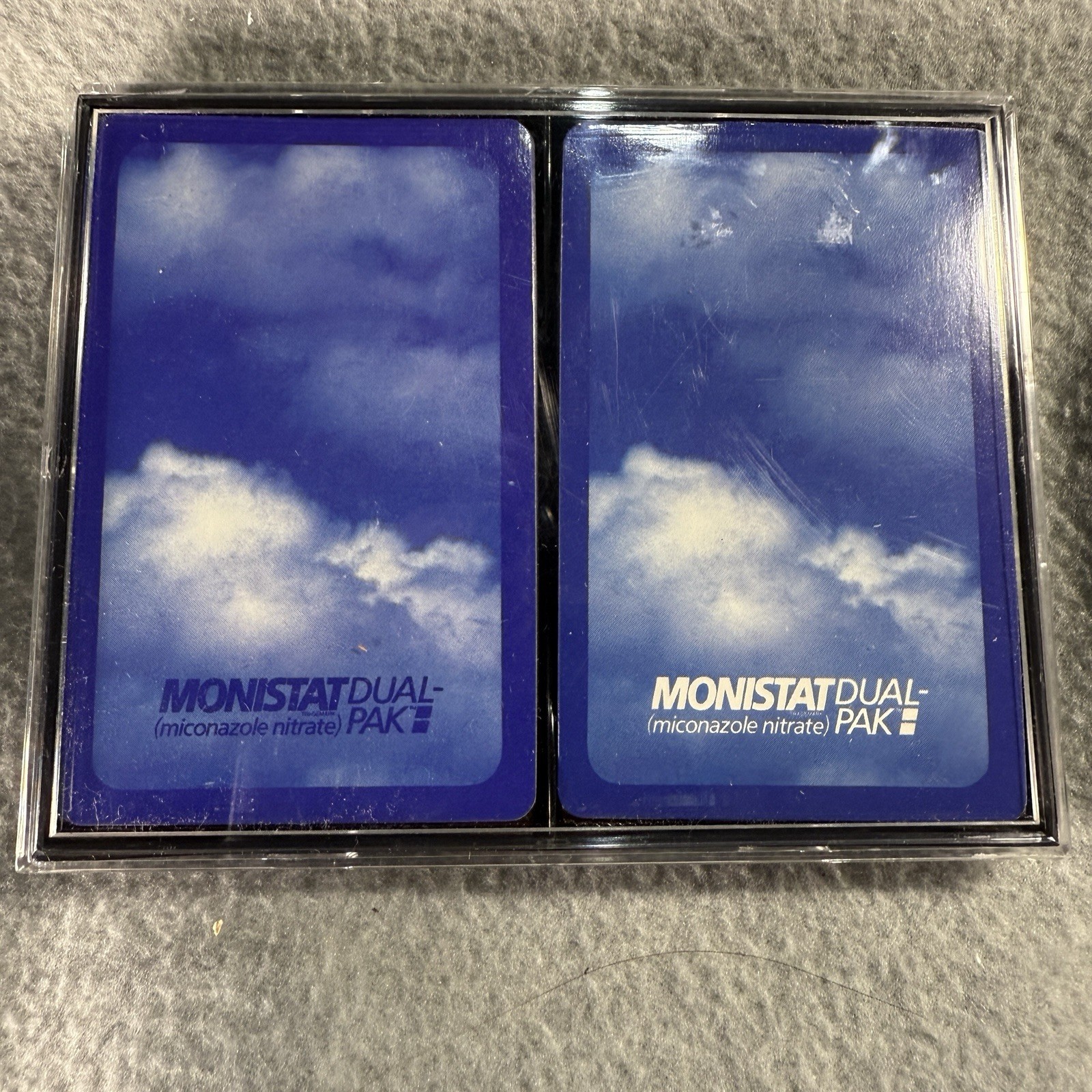 RARE Pharmaceutical Playing Cards Monistat Drug Rep Promo NEW with Case Gag Gift