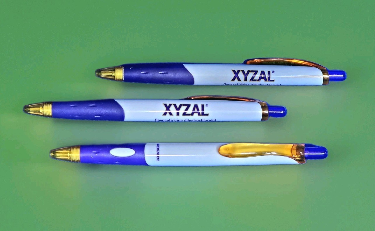 3 Xyzal Papermate Drug Rep Ink PENS New Pharmaceutical Collectible Medical Promo