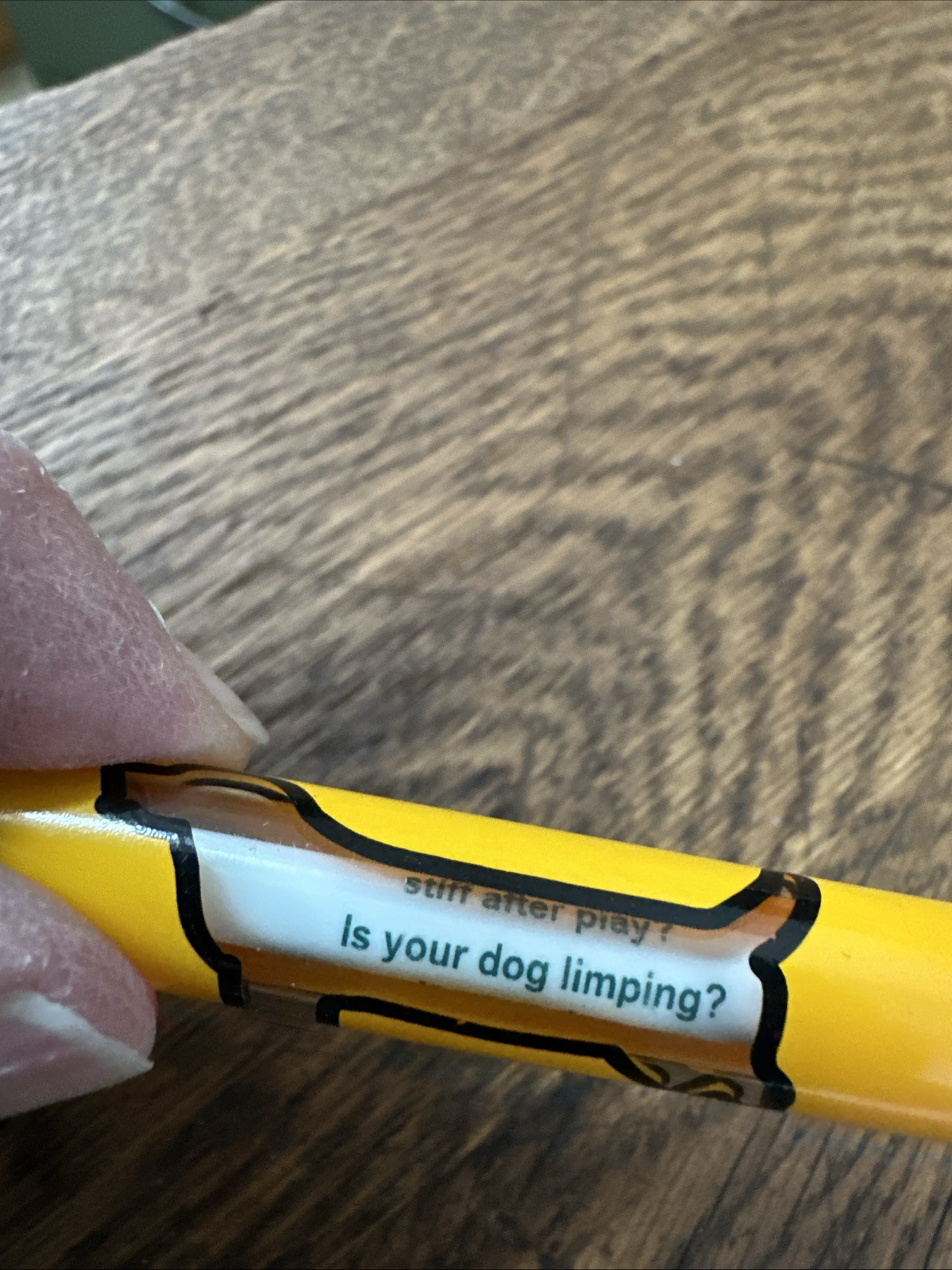 Drug Rep Pen Collectible Pfizer RIMADYL yellow Plastic