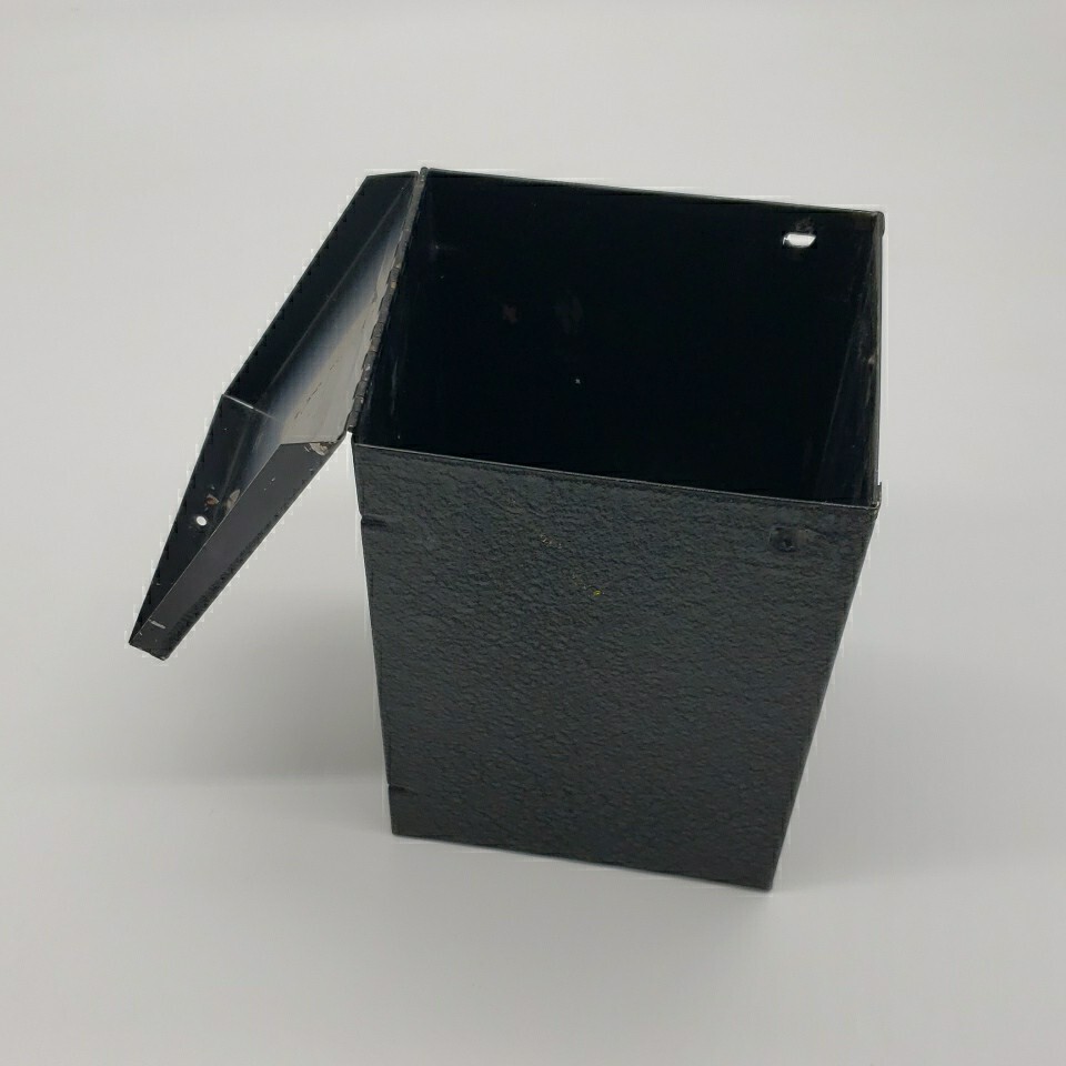 Vintage Talbott Pharmacy Metal RX File Box – Black Industrial Medical Decor