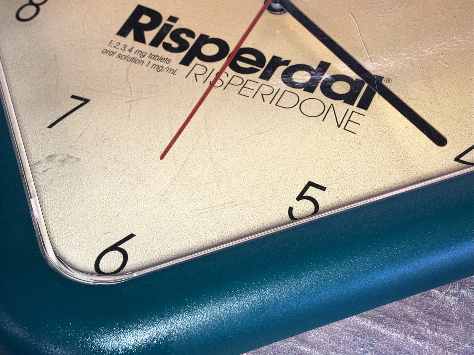 Risperdal Risperidone RARE Drugs Clock Pharmaceutical Drug Rep Advertising VTG