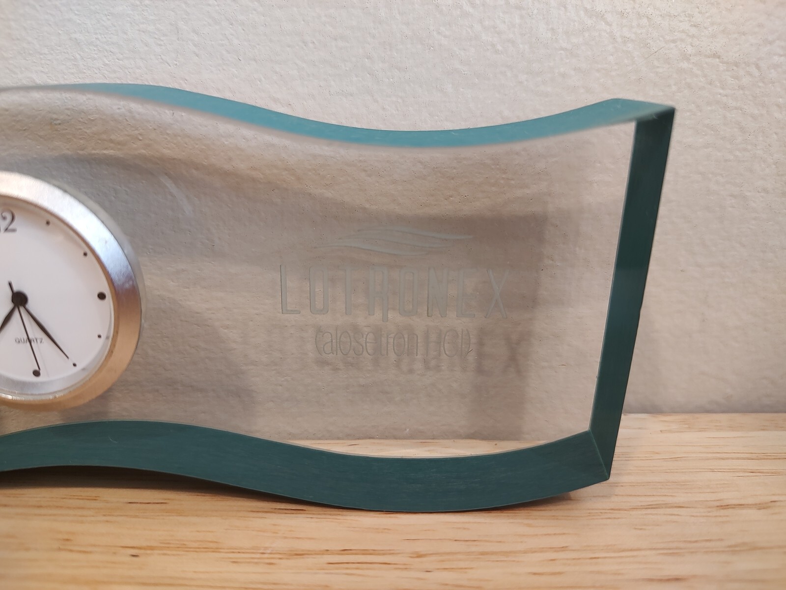 Rare Lotronex Drug Rep Promo Desk Clock Vintage, *Non Working Needs Battery 5×2″