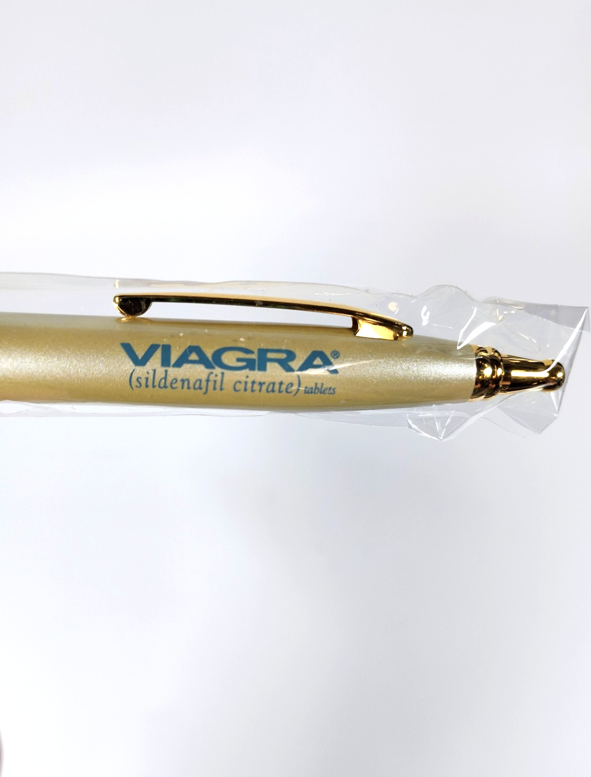 New Vintage Viagra Medical Advertising Pens In Plastic Sleeve Lot Of 4 NOS Works