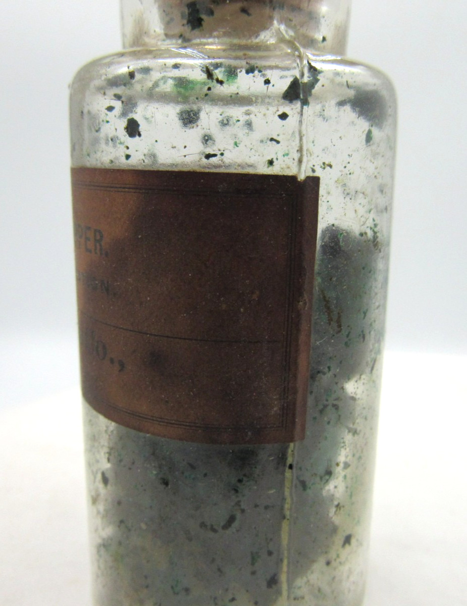 1900’s Schiefflin & Co New York Oleate of Copper 3 3/4″ Clear Medicine bottle