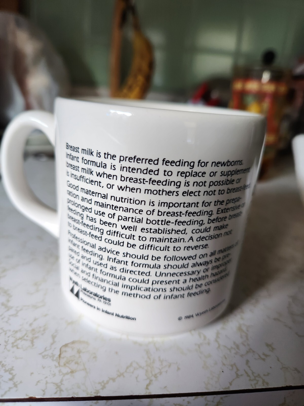 Vintage Pharmaceutical Rep Collectibles Coffee Mug SMAP Breast milk alternative