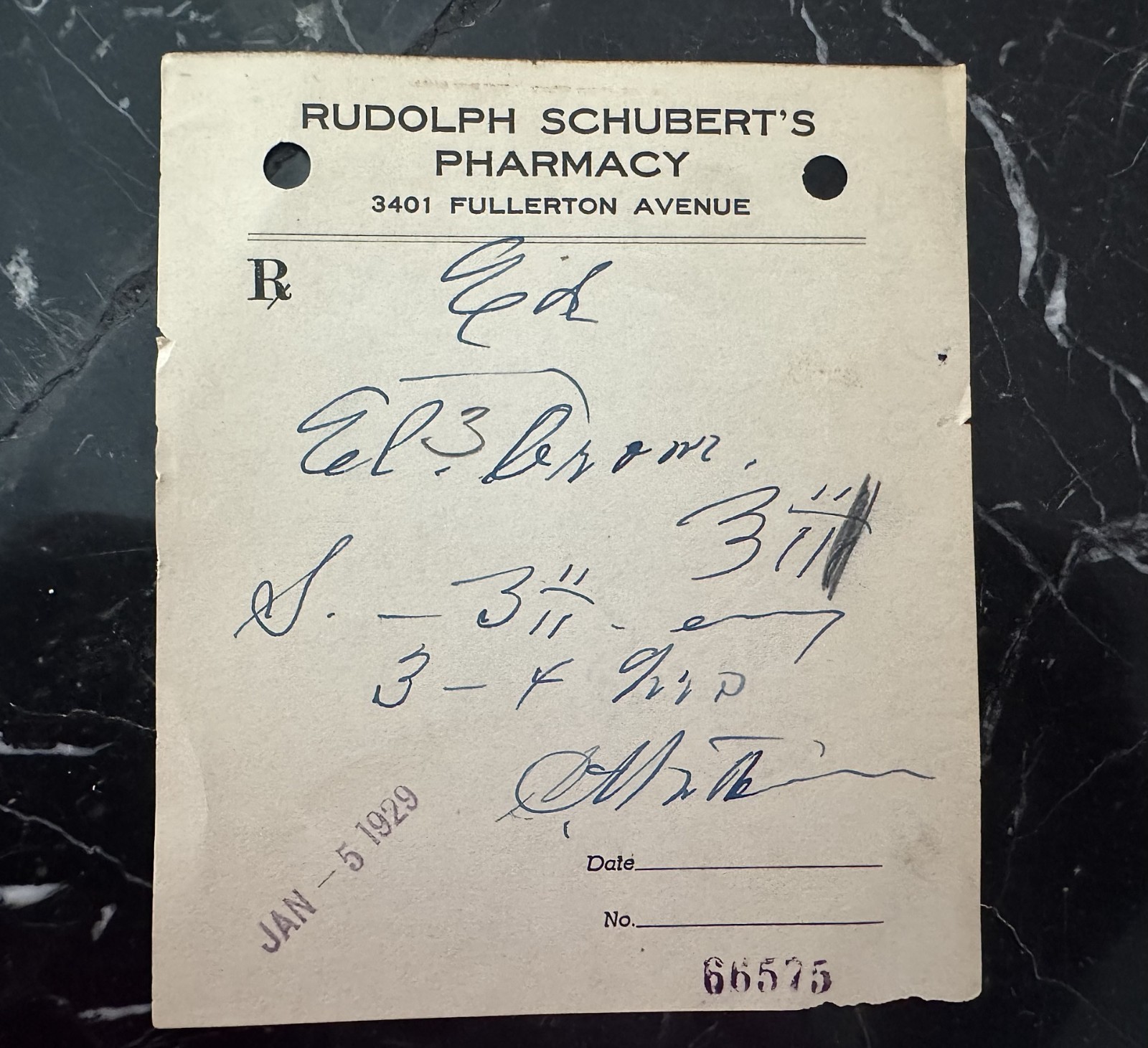 Set of 20 Vintage Medical Prescriptions – 1929 Handwritten Pharmacy