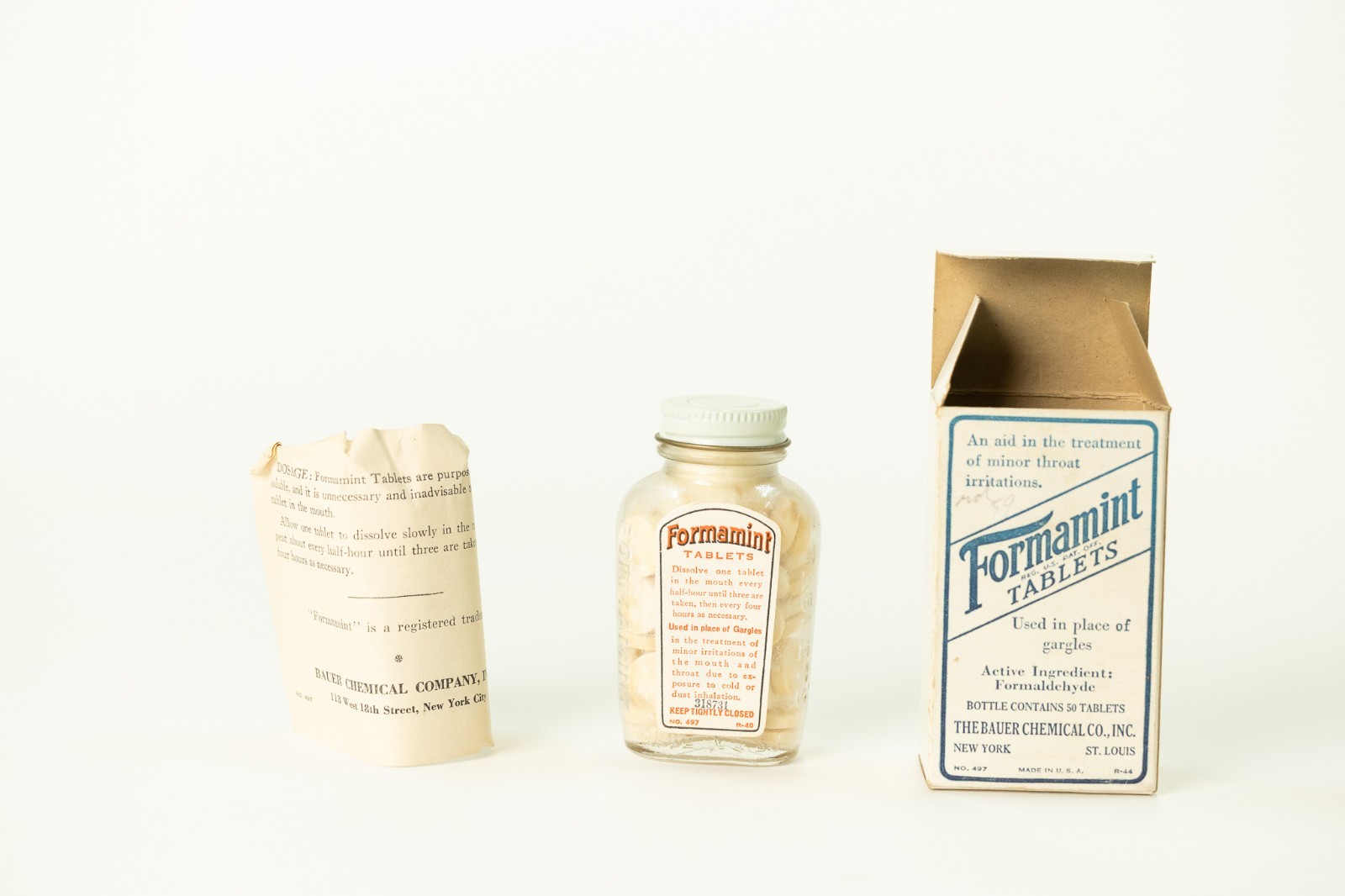 Vintage Formamint Tablets – Minor Throat Relief – Bauer Chemical Co., Early 1900