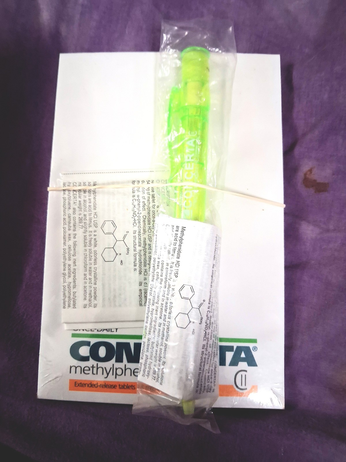 Concerta Note Pad And Pen Pharmacutical Merchandise Swag. Both Unopened
