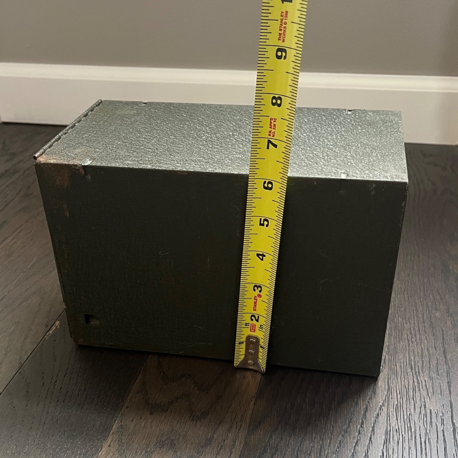 VINTAGE METAL TALBOTT PRESCRIPTION FILE BOX AURORA, ILLINOIS 1960’s