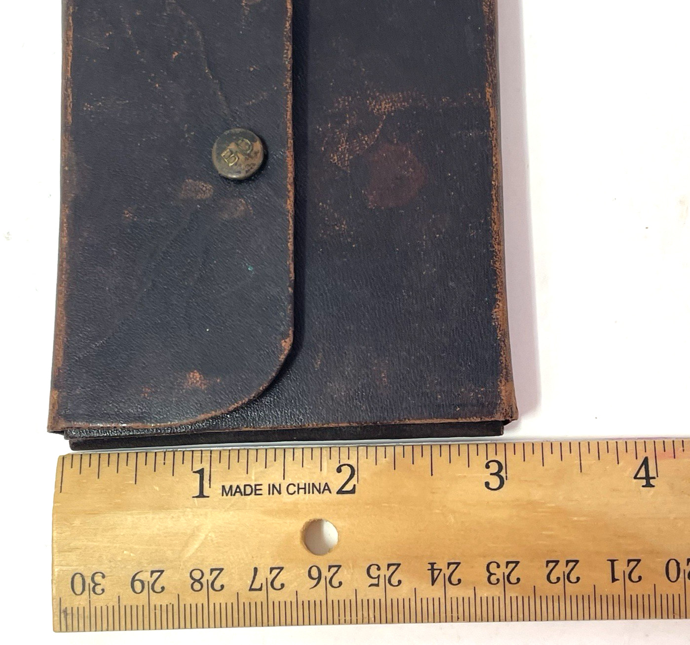 EMPTY Antique Leather Physician’s Folding Wallet Case – Vintage Medical Field