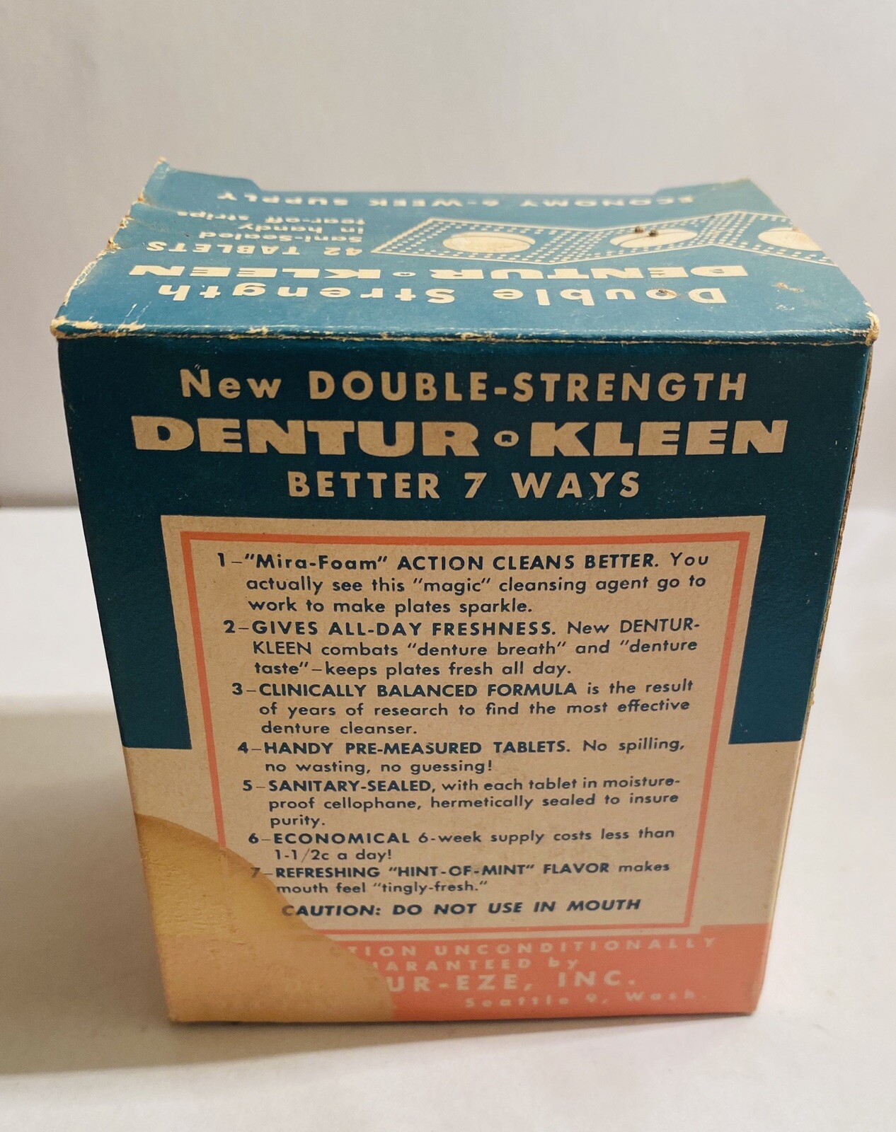 Vintage Medicine- Dentur Kleen- FULL New Old Stock